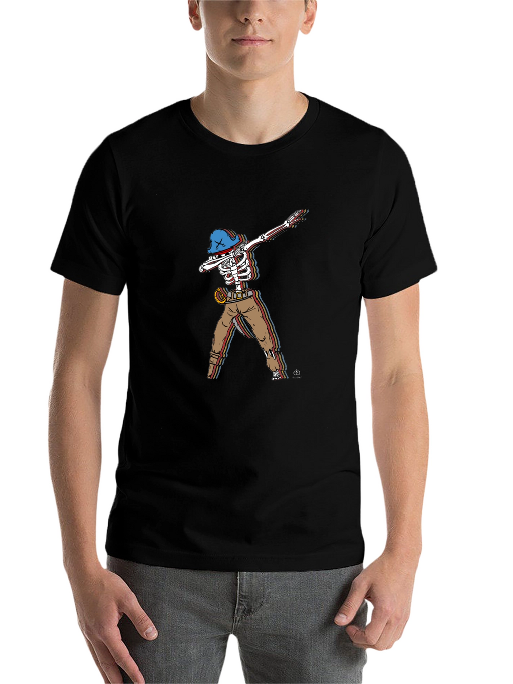 Dabbing Pirate Skeleton Graphic Tee