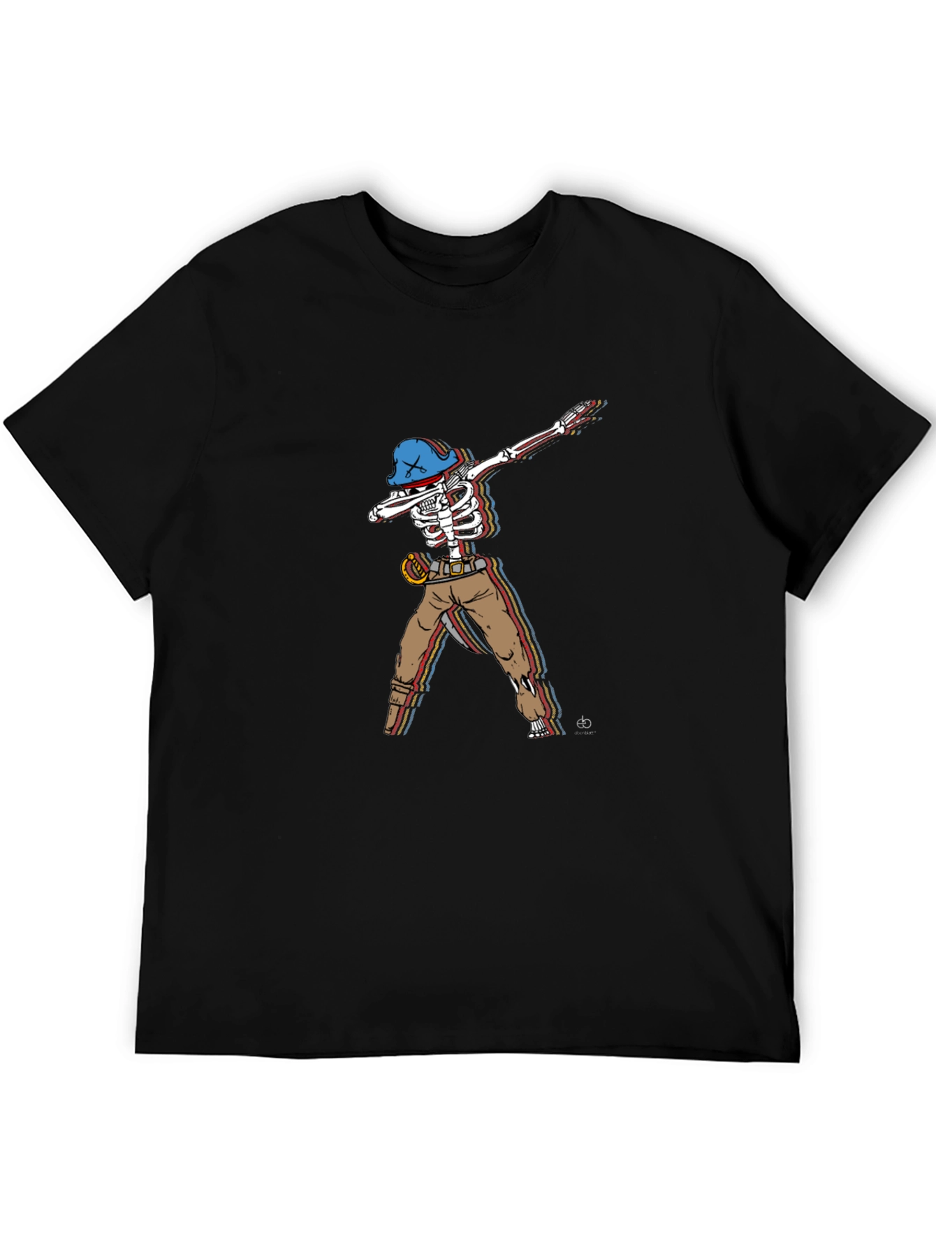 Dabbing Pirate Skeleton Graphic Tee