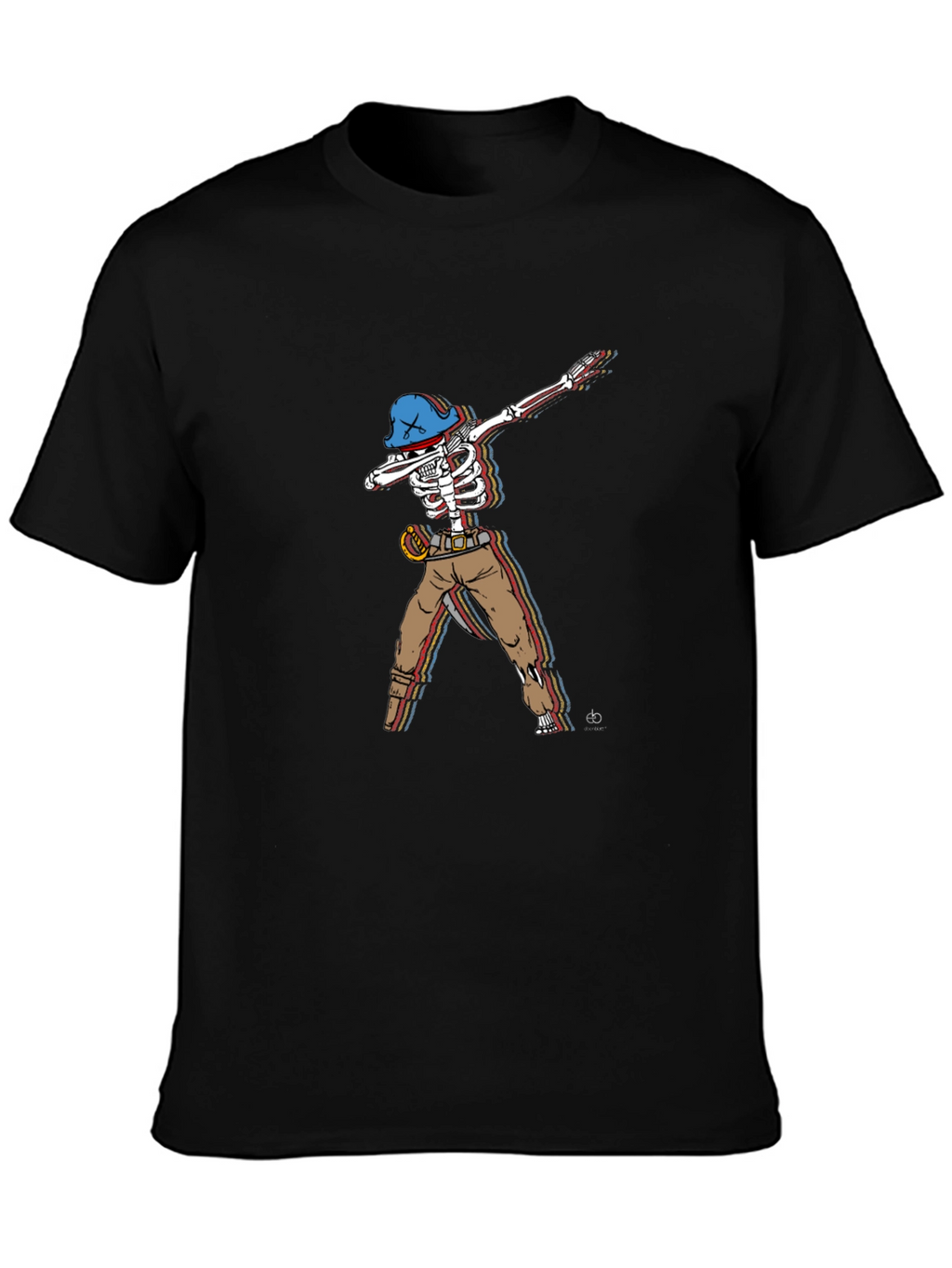 Dabbing Pirate Skeleton Graphic Tee