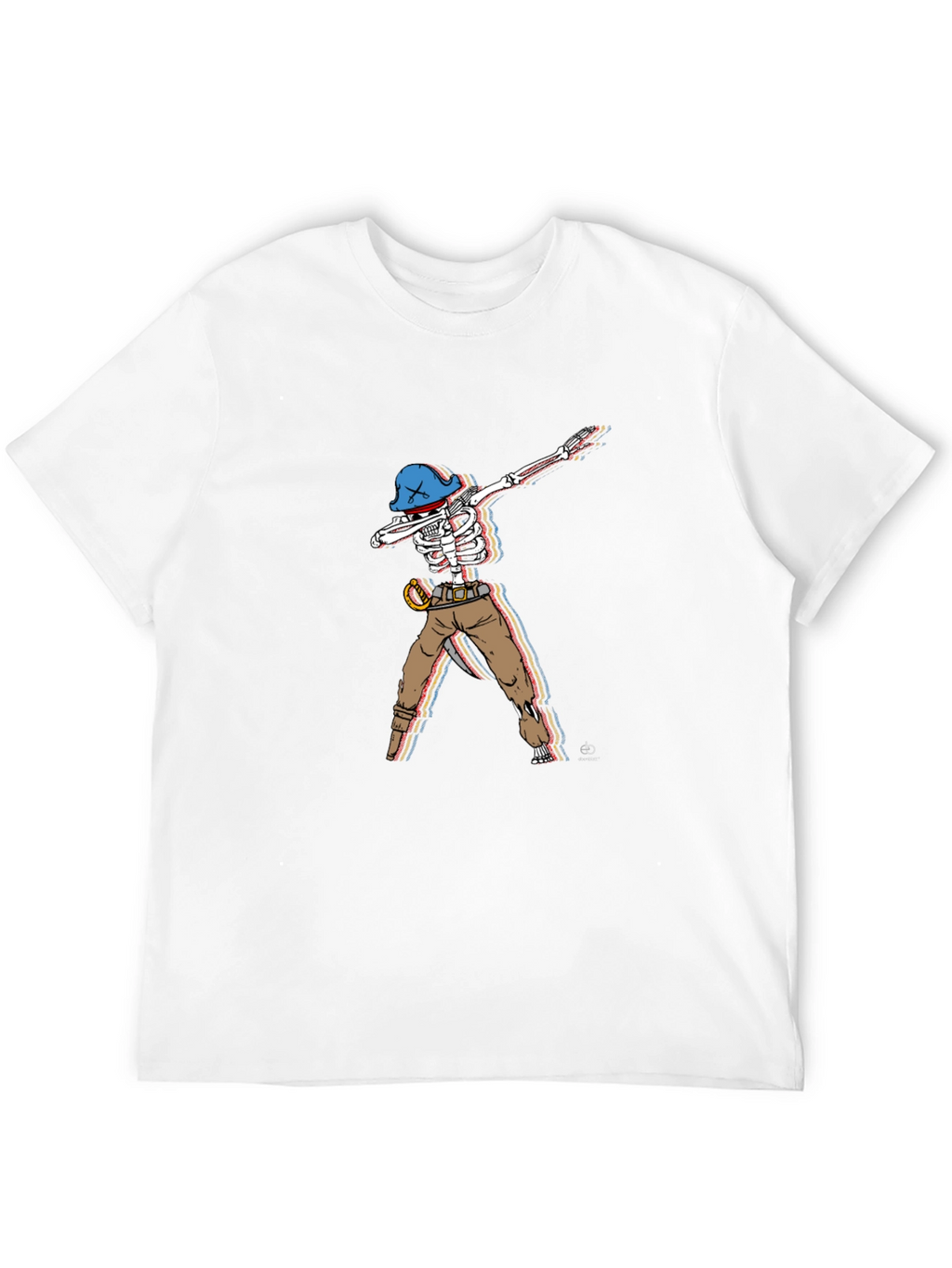 Dabbing Pirate Skeleton Graphic Tee