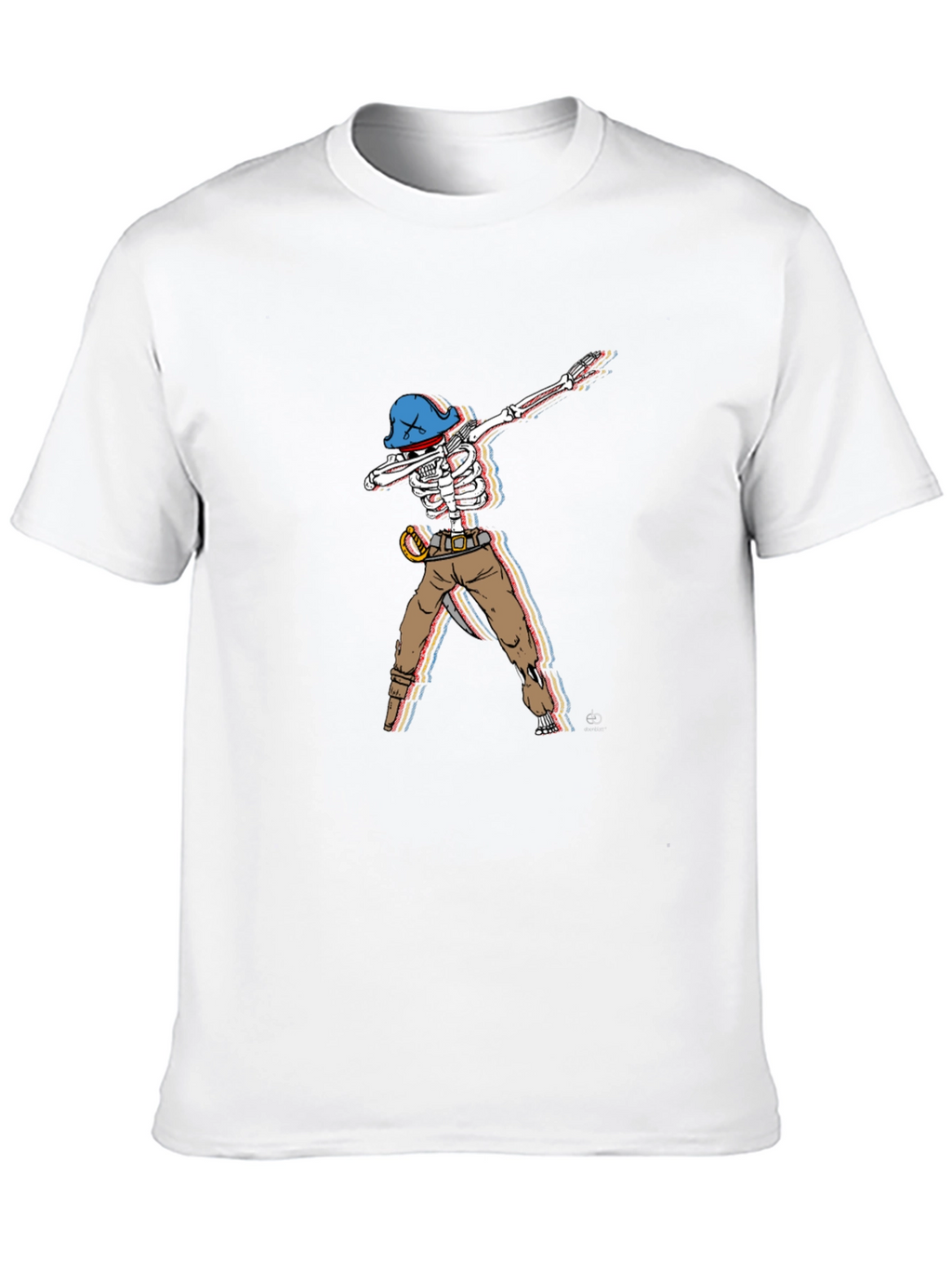 Dabbing Pirate Skeleton Graphic Tee