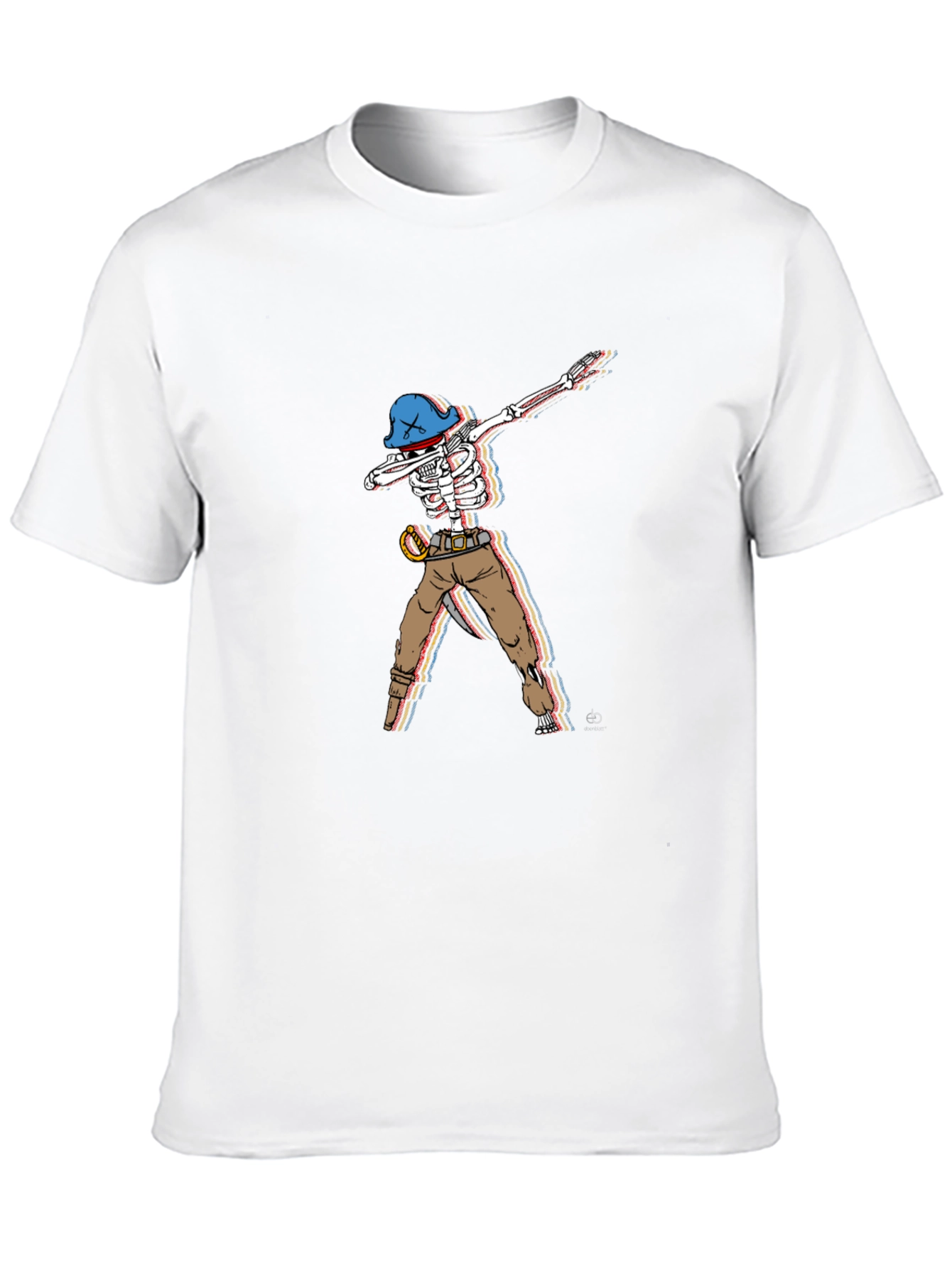 Dabbing Pirate Skeleton Graphic Tee