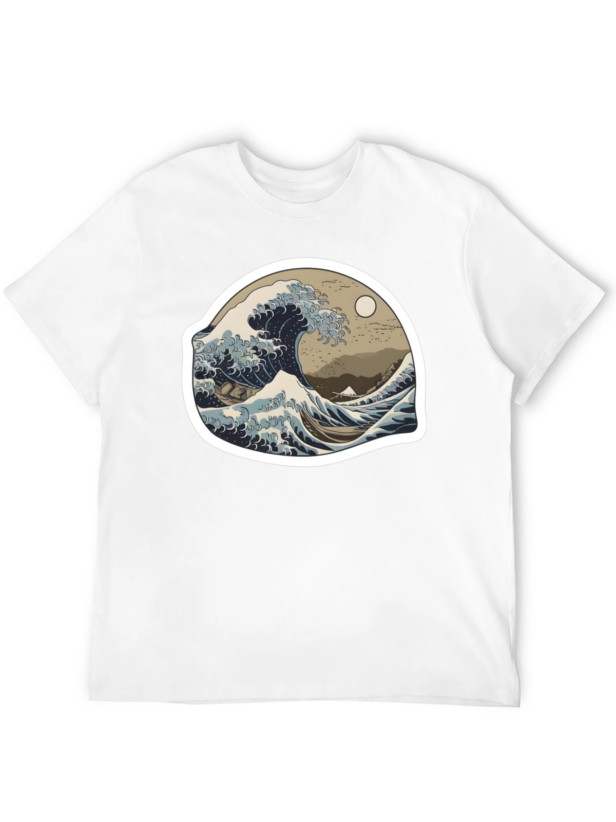 Great Wave Graphic Tee - Black Casual Style