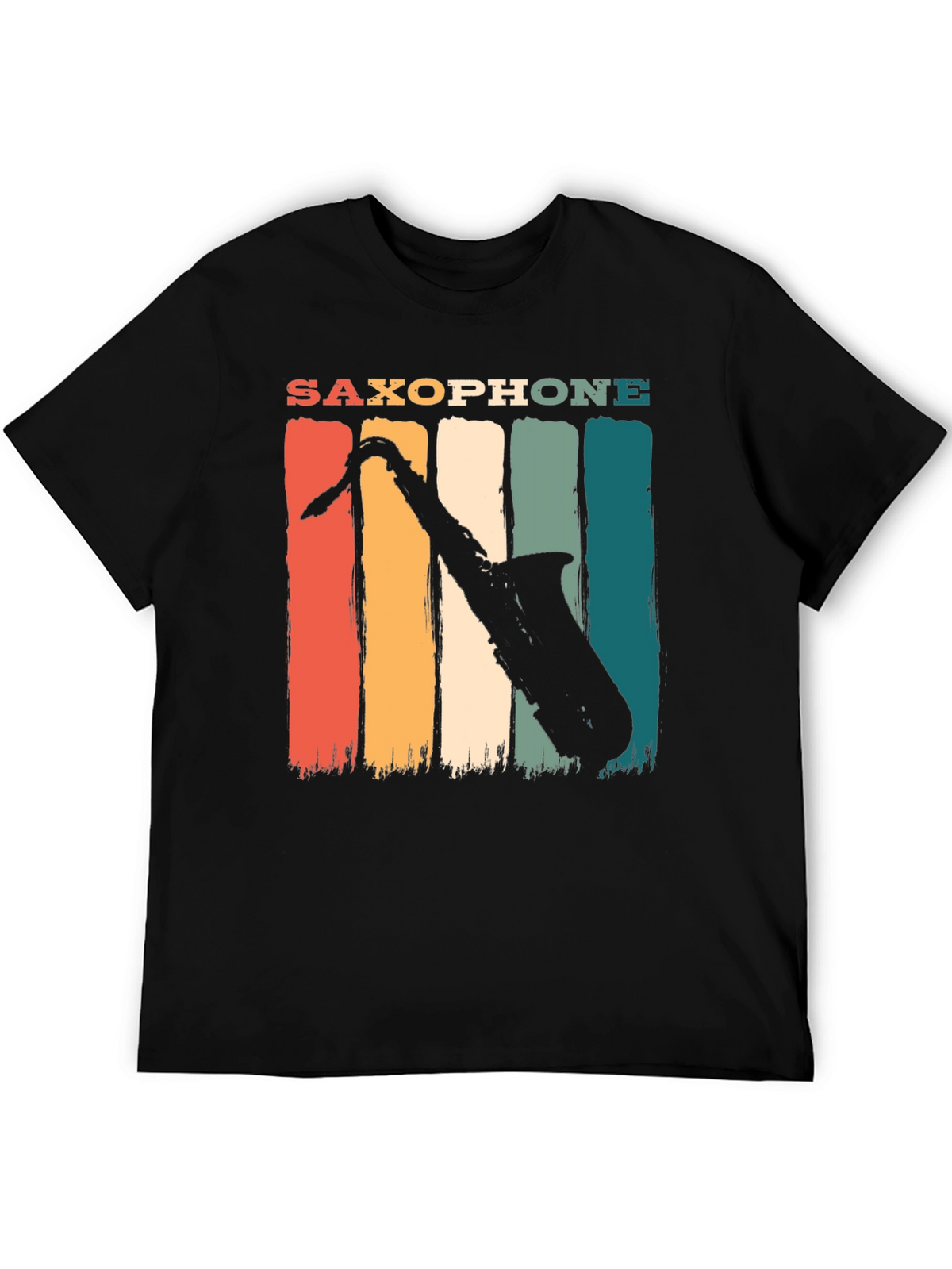 Retro Saxophone Graphic T-Shirt