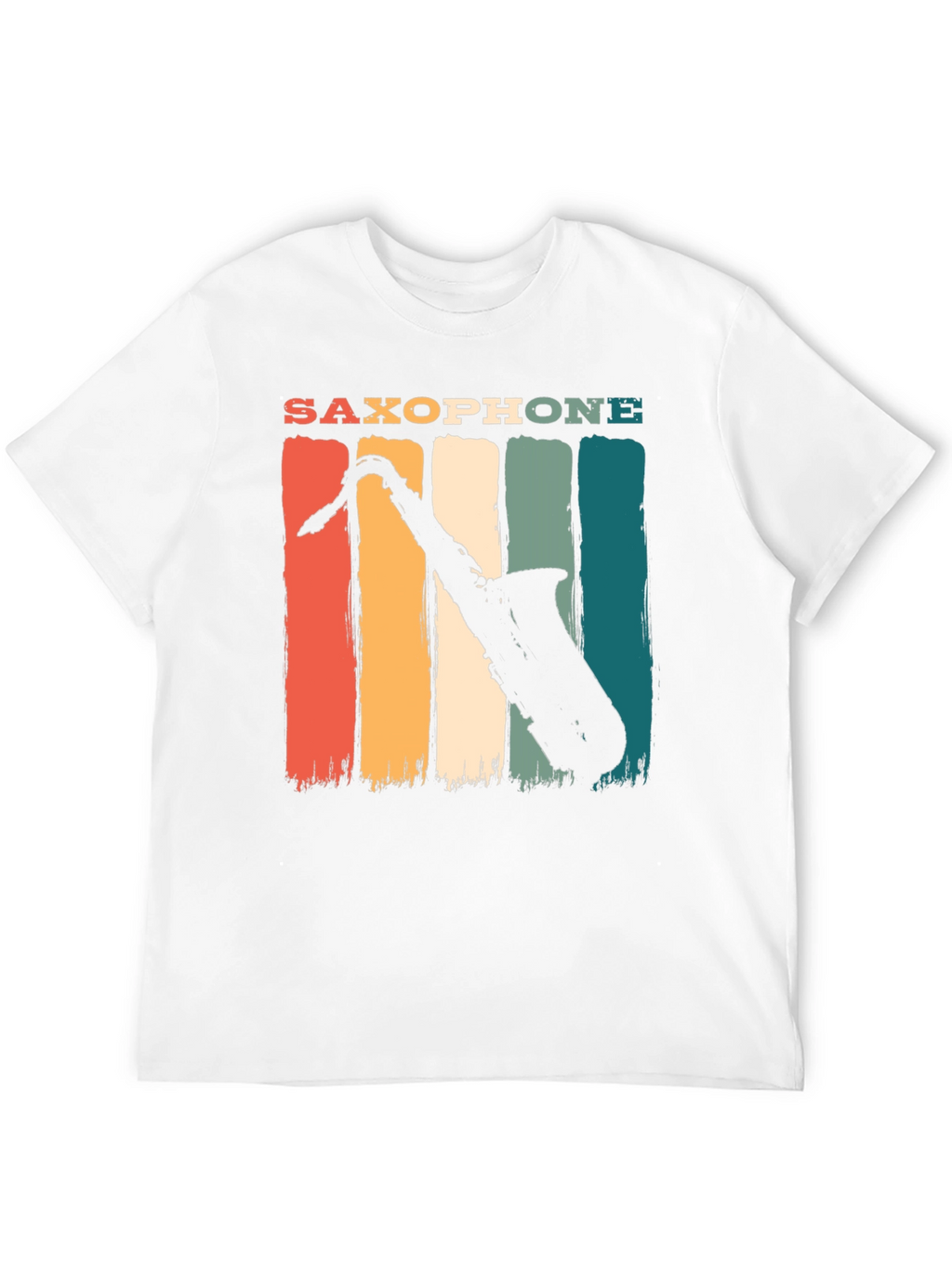 Retro Saxophone Graphic T-Shirt
