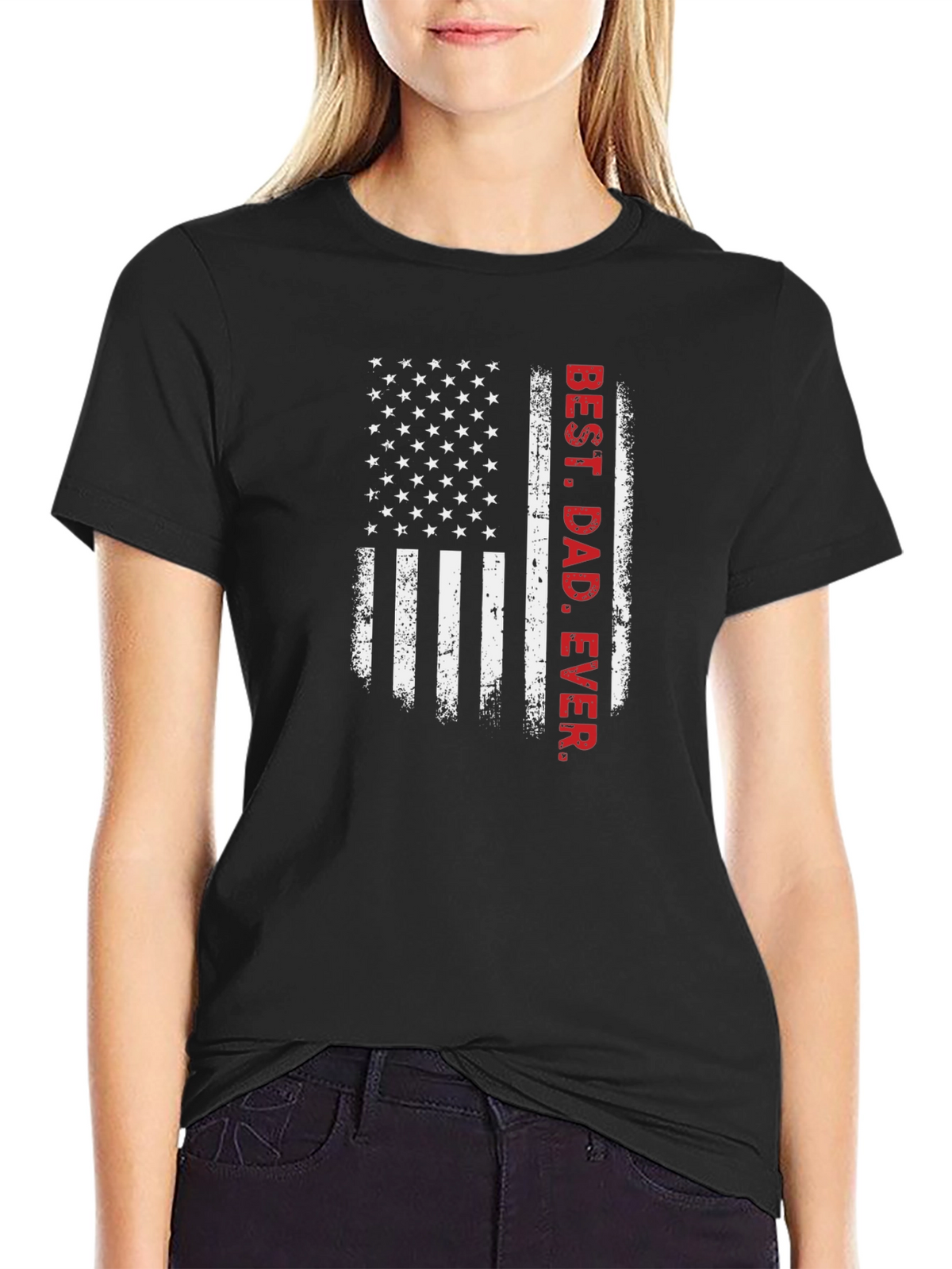 Best Dad Ever American Flag T-Shirt