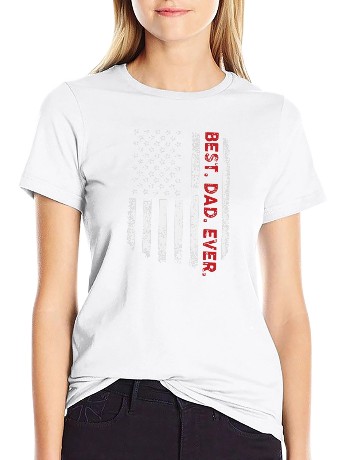 Best Dad Ever American Flag T-Shirt