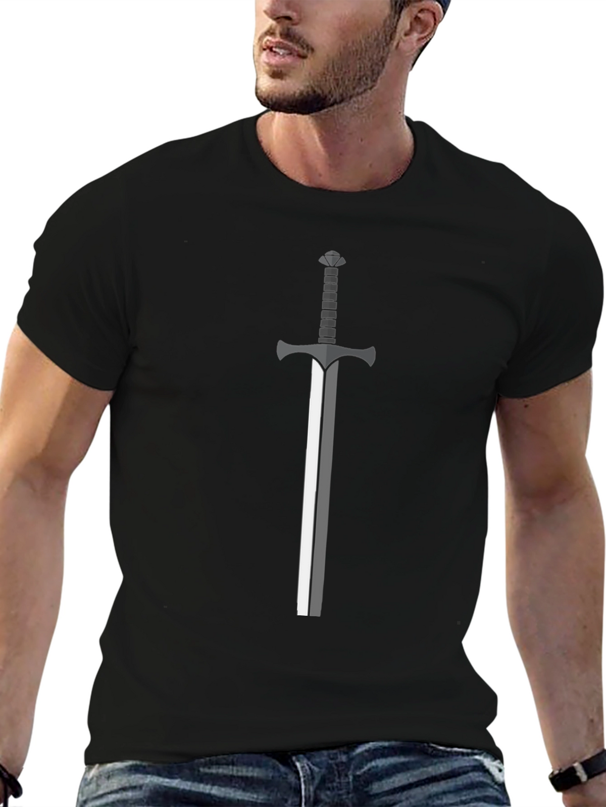 Sword Graphic Black T-Shirt