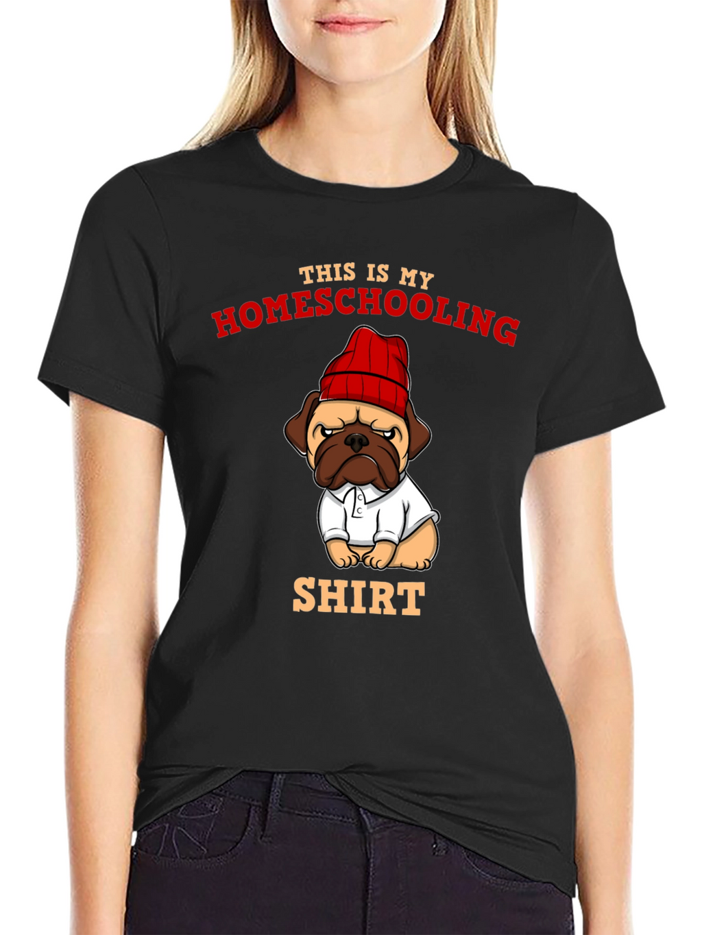 Homeschooling Pug T-Shirt