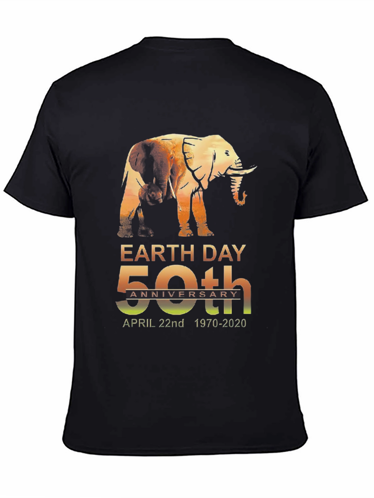 Earth Day 50th Anniversary Elephant Graphic T-Shirt