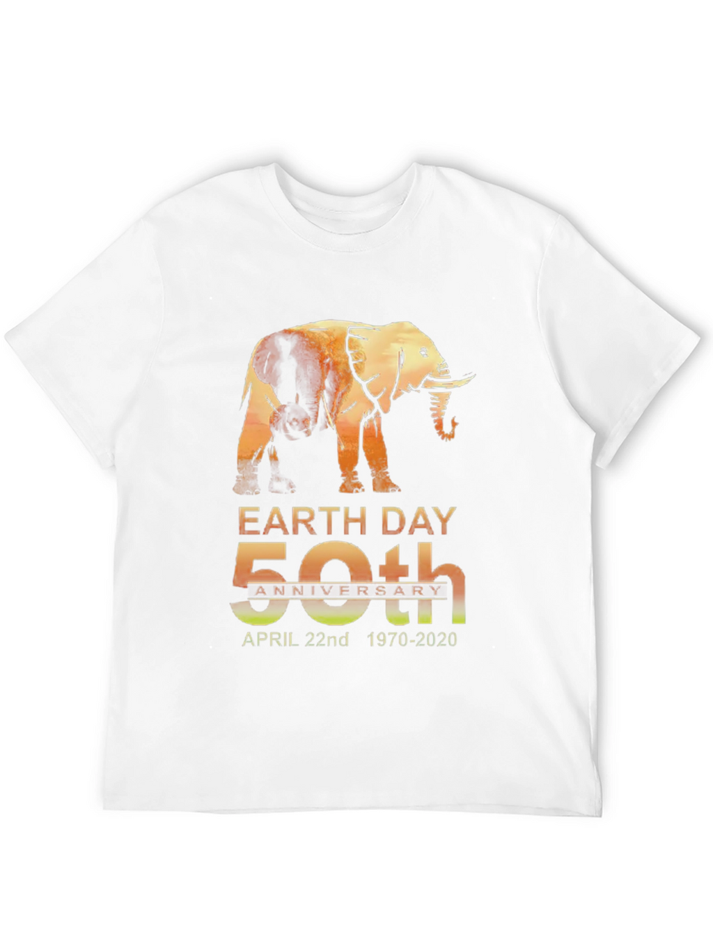 Earth Day 50th Anniversary Elephant Graphic T-Shirt