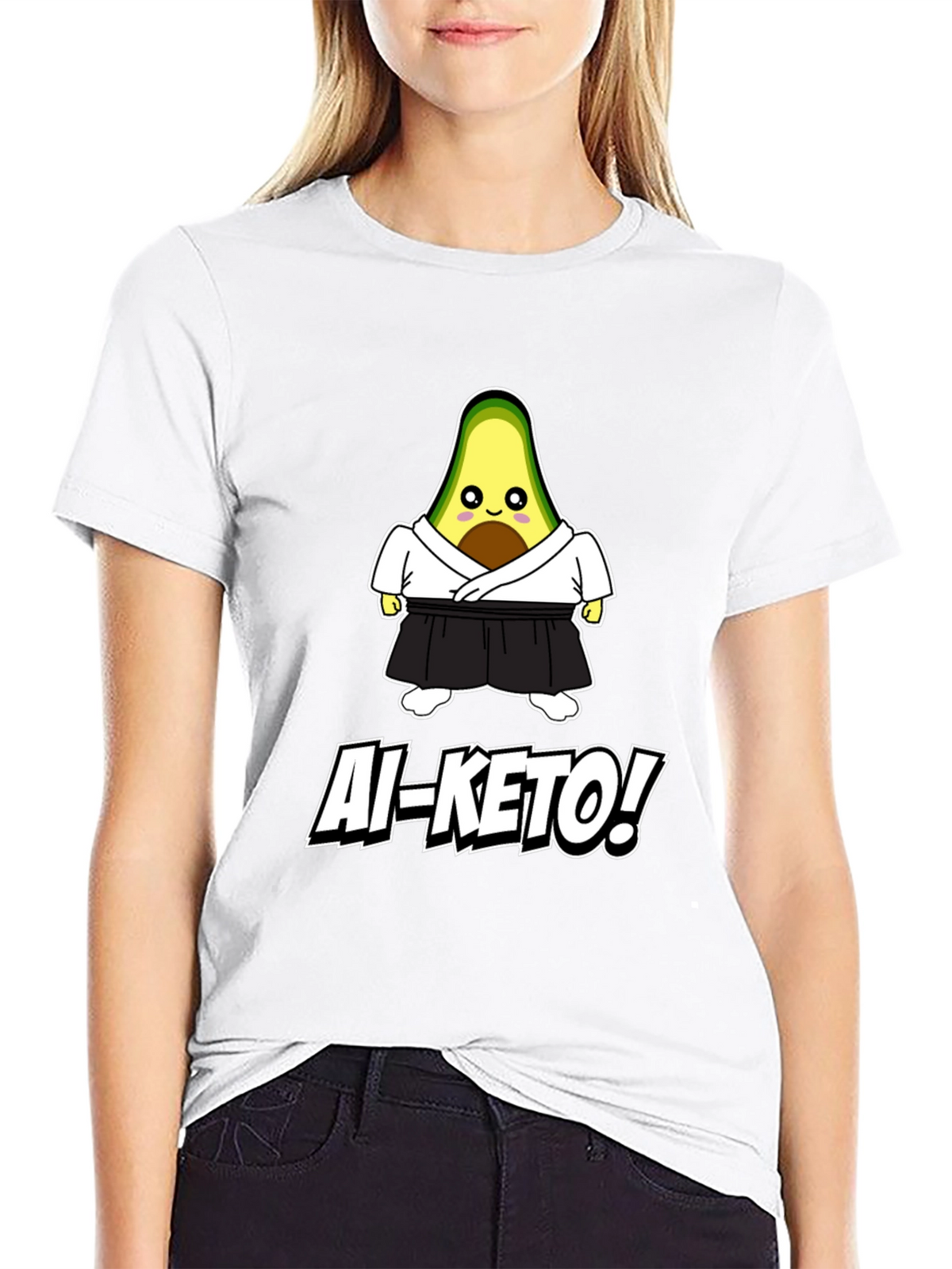 Ai-Keto Avocado Martial Arts Black T-Shirt