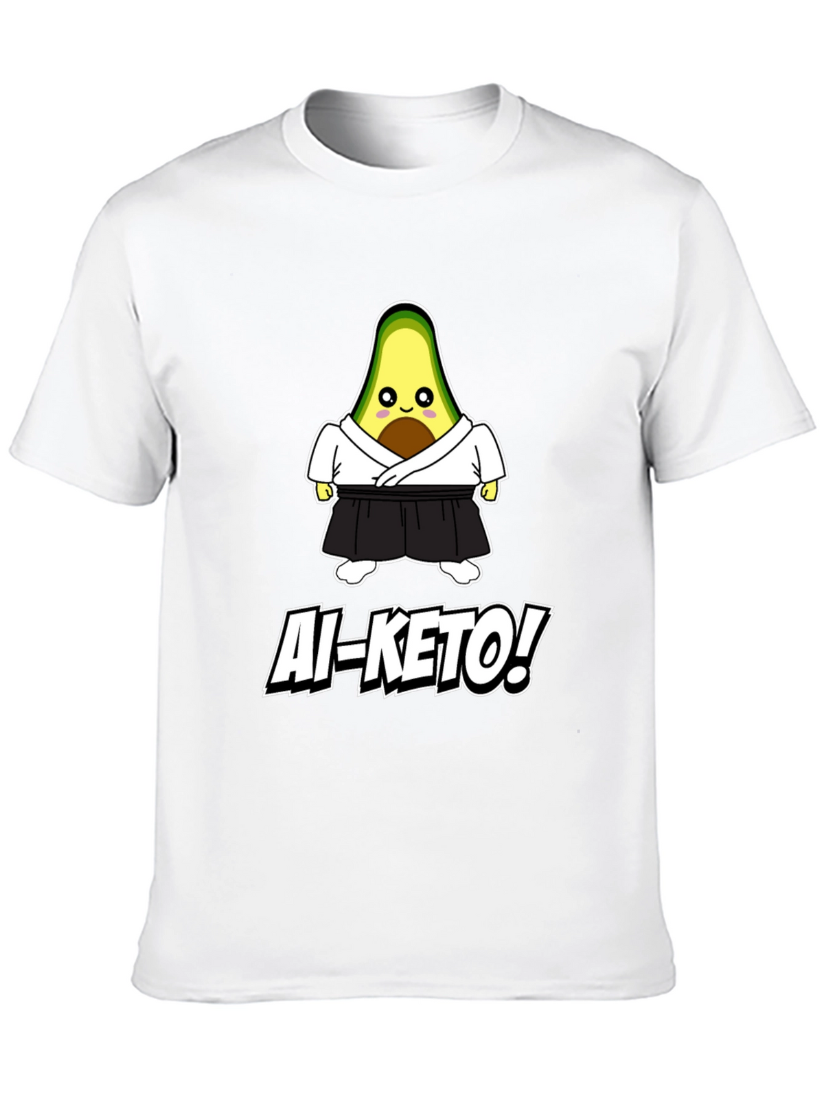 Ai-Keto Avocado Martial Arts Black T-Shirt
