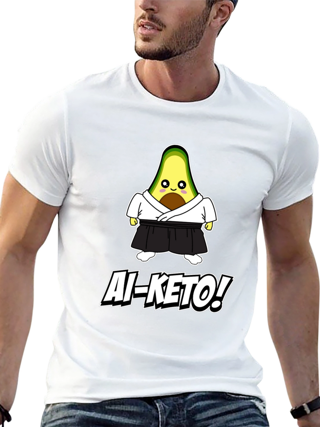 Ai-Keto Avocado Martial Arts Black T-Shirt