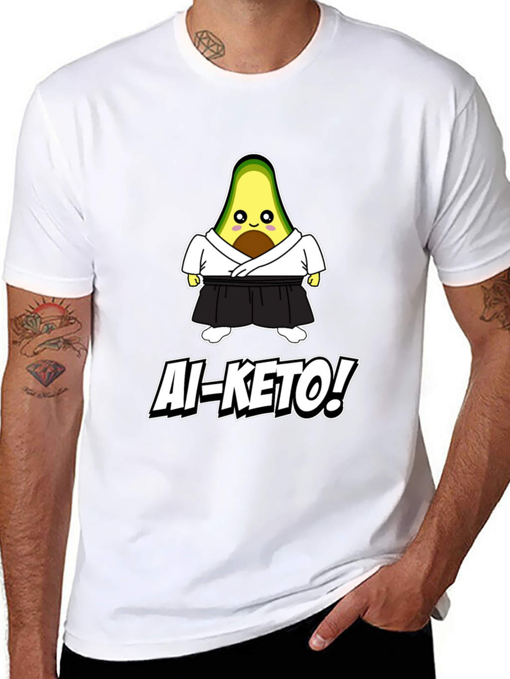 Ai-Keto Avocado Martial Arts Black T-Shirt