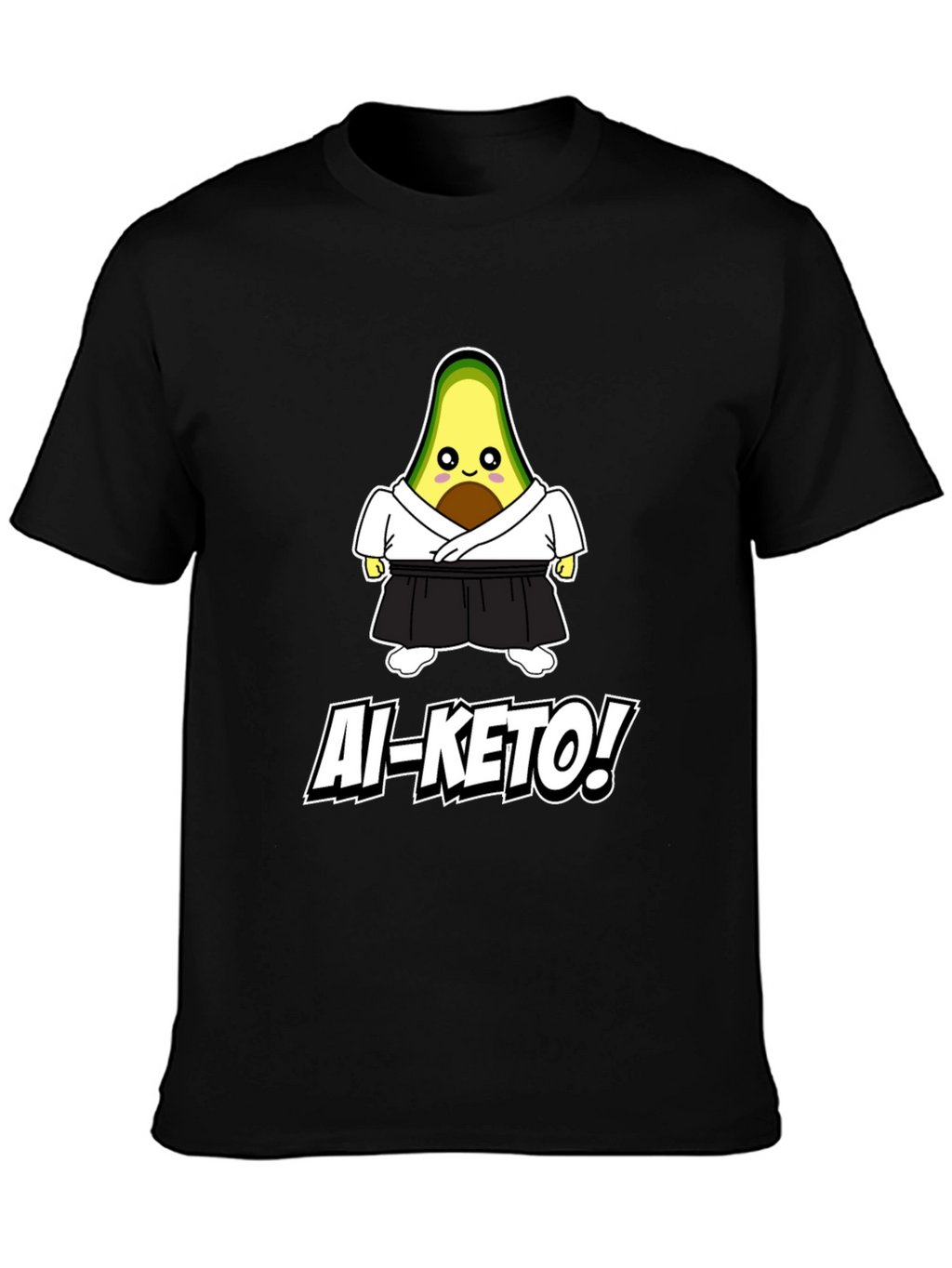 Ai-Keto Avocado Martial Arts Black T-Shirt
