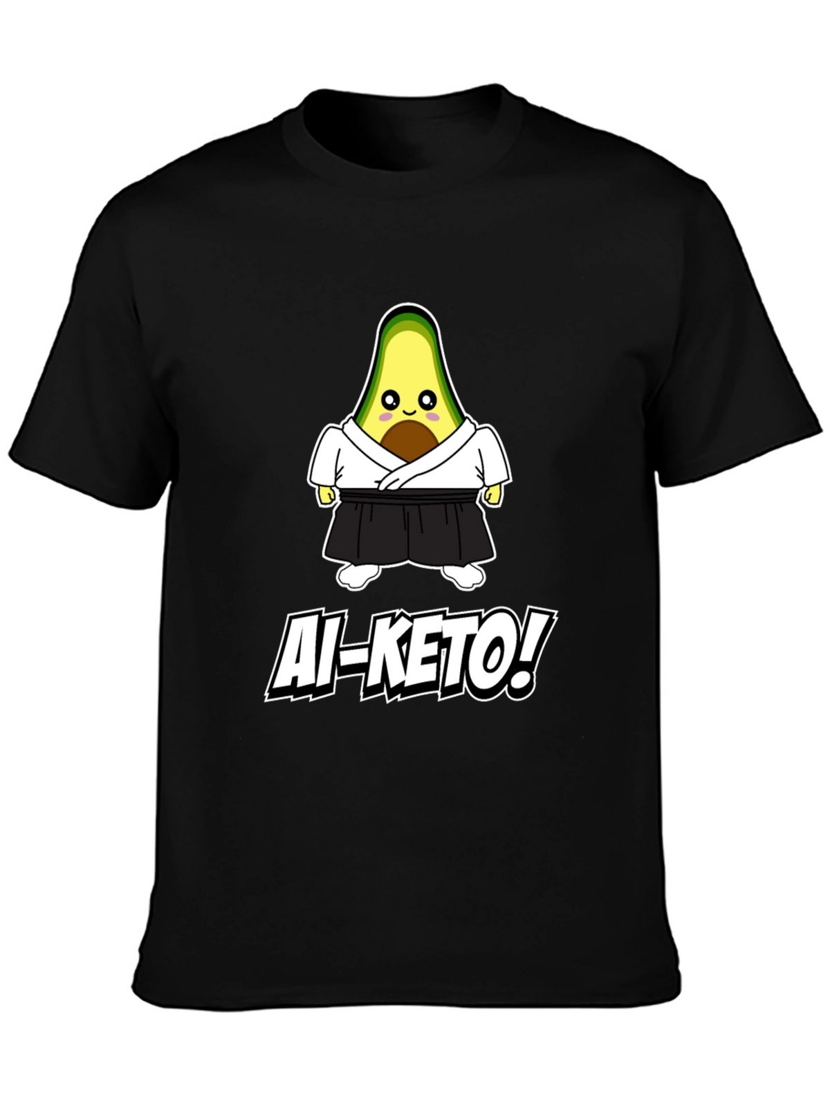 Ai-Keto Avocado Martial Arts Black T-Shirt