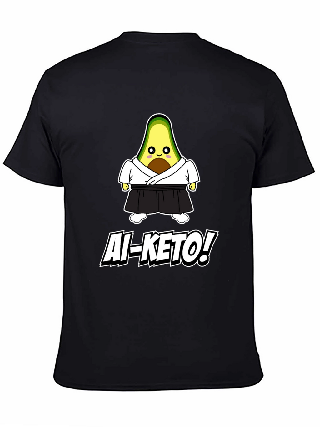 Ai-Keto Avocado Martial Arts Black T-Shirt
