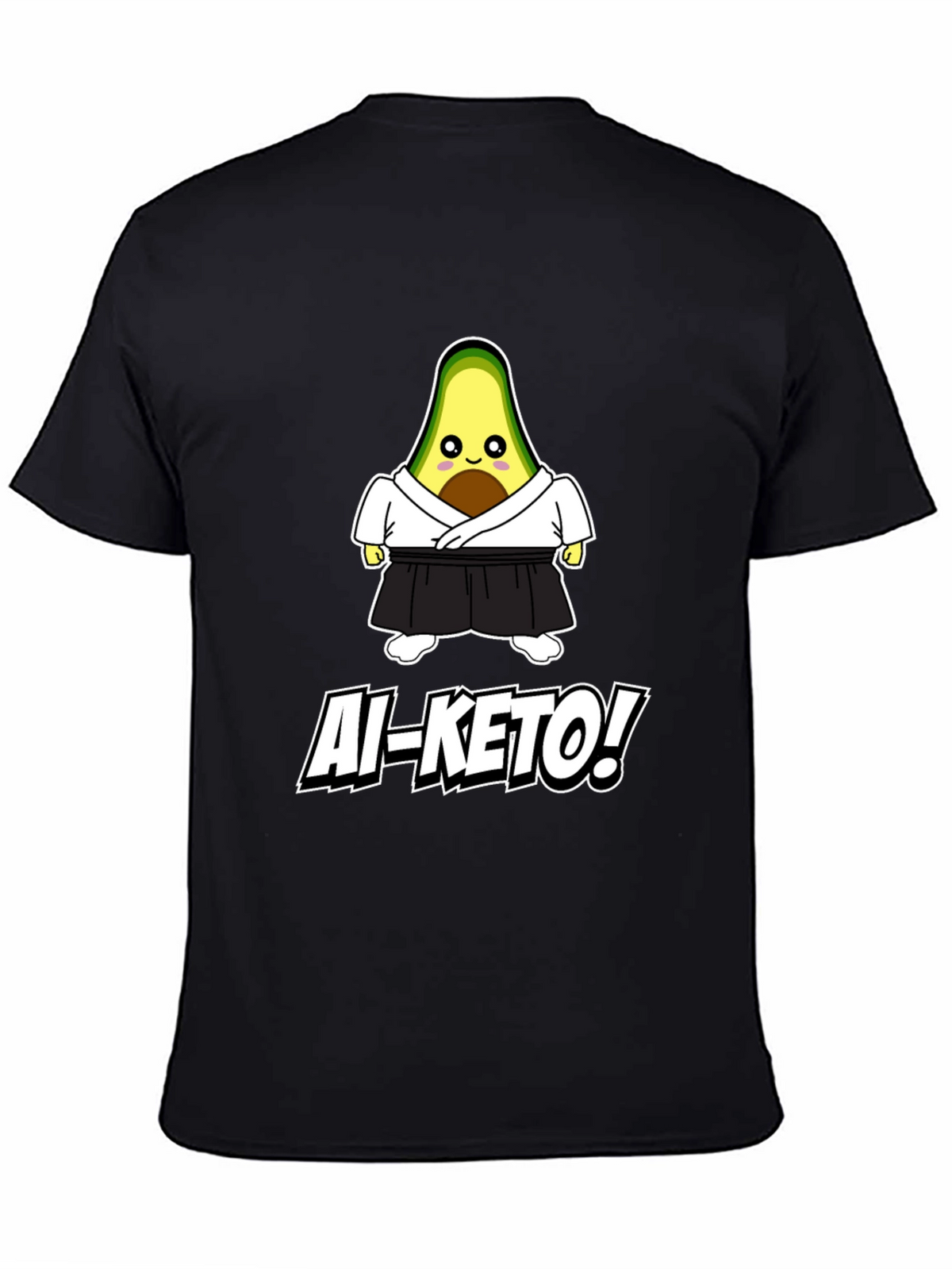 Ai-Keto Avocado Martial Arts Black T-Shirt
