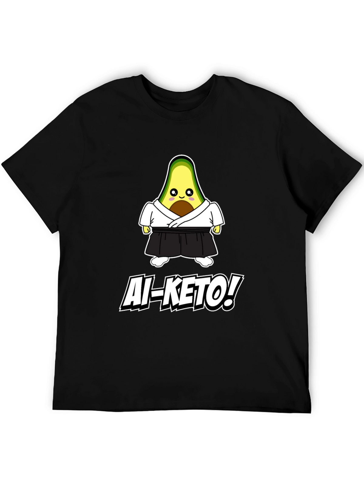 Ai-Keto Avocado Martial Arts Black T-Shirt