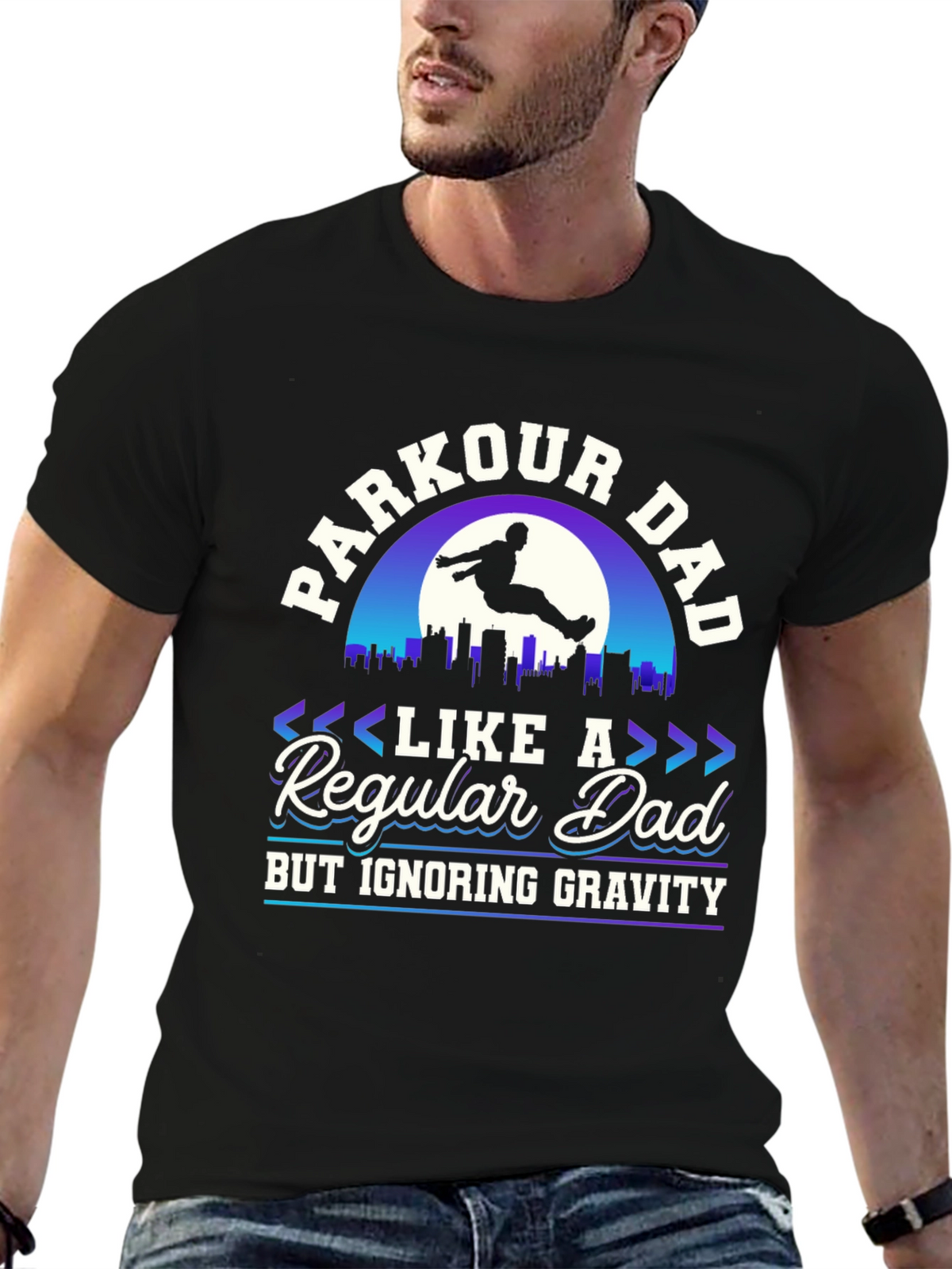 Parkour Dad T-Shirt - Ignoring Gravity