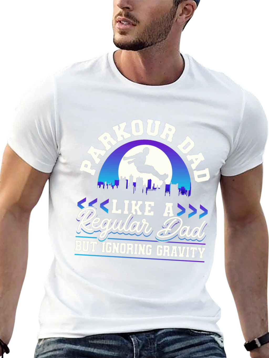 Parkour Dad T-Shirt - Ignoring Gravity