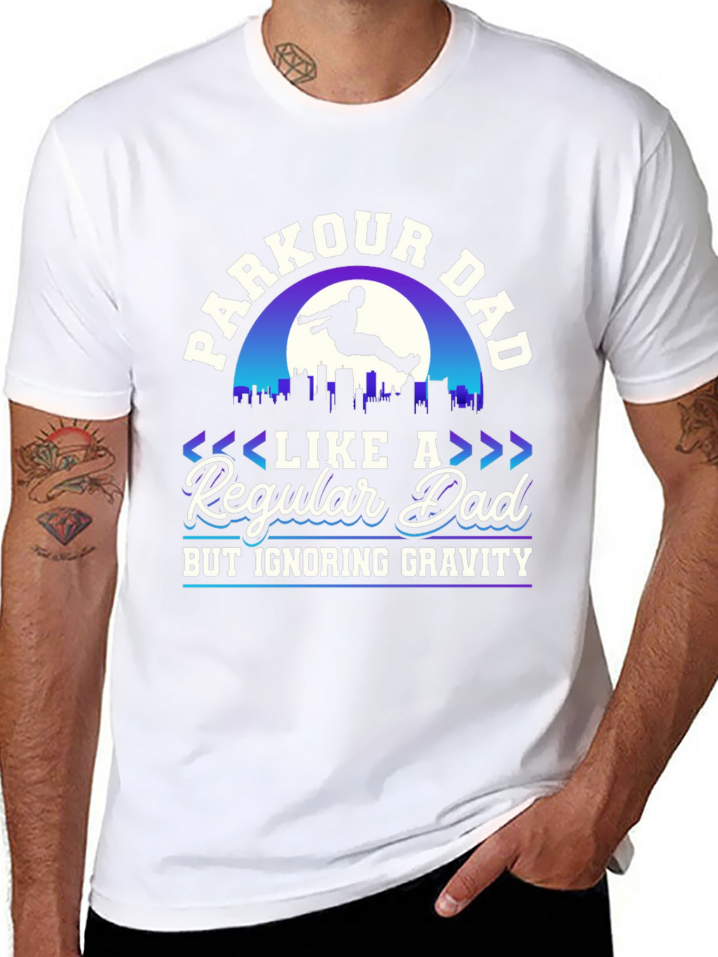 Parkour Dad T-Shirt - Ignoring Gravity