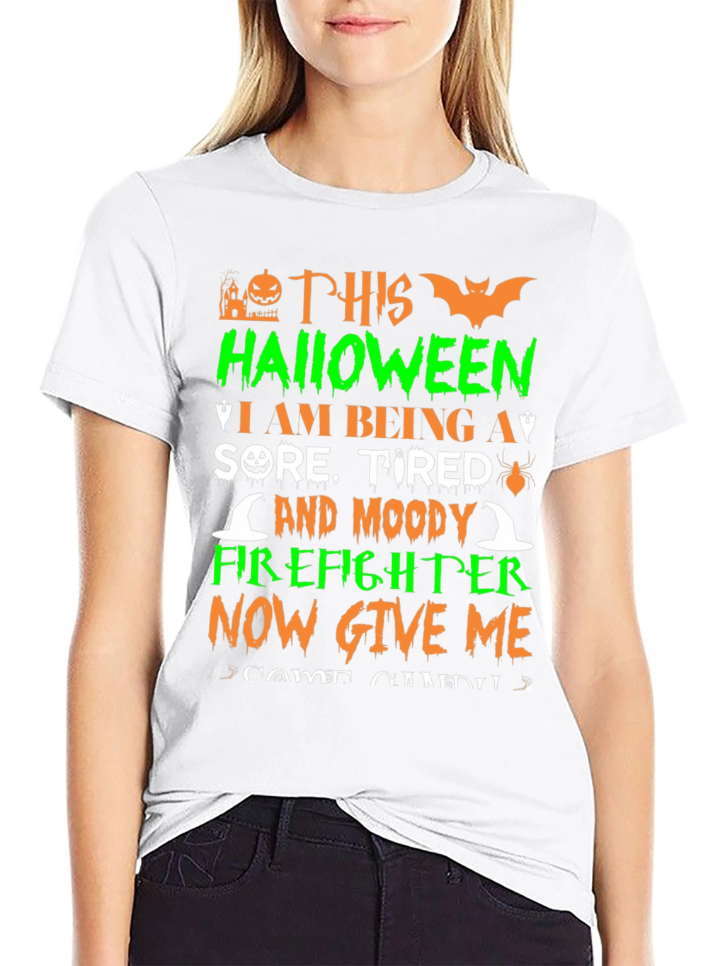 Funny Halloween Firefighter T-Shirt