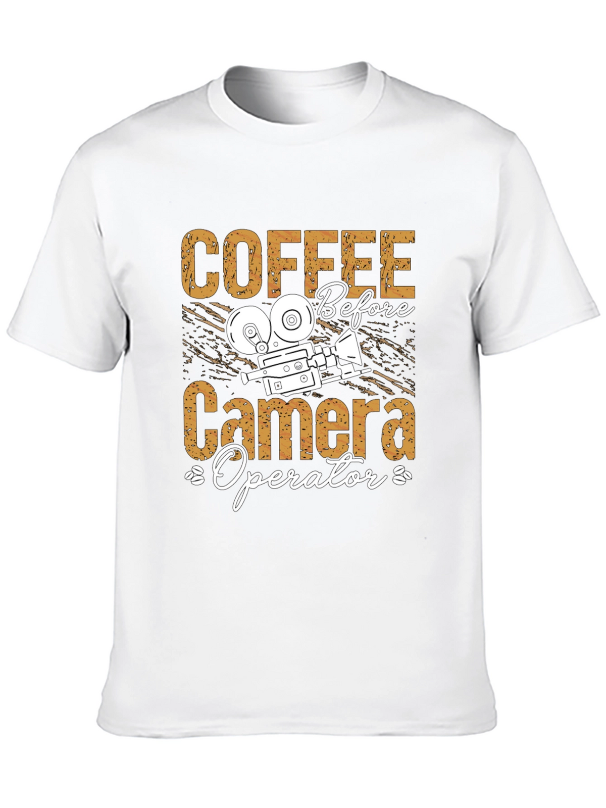 Coffee Before Camera Operator Black Graphic Tee