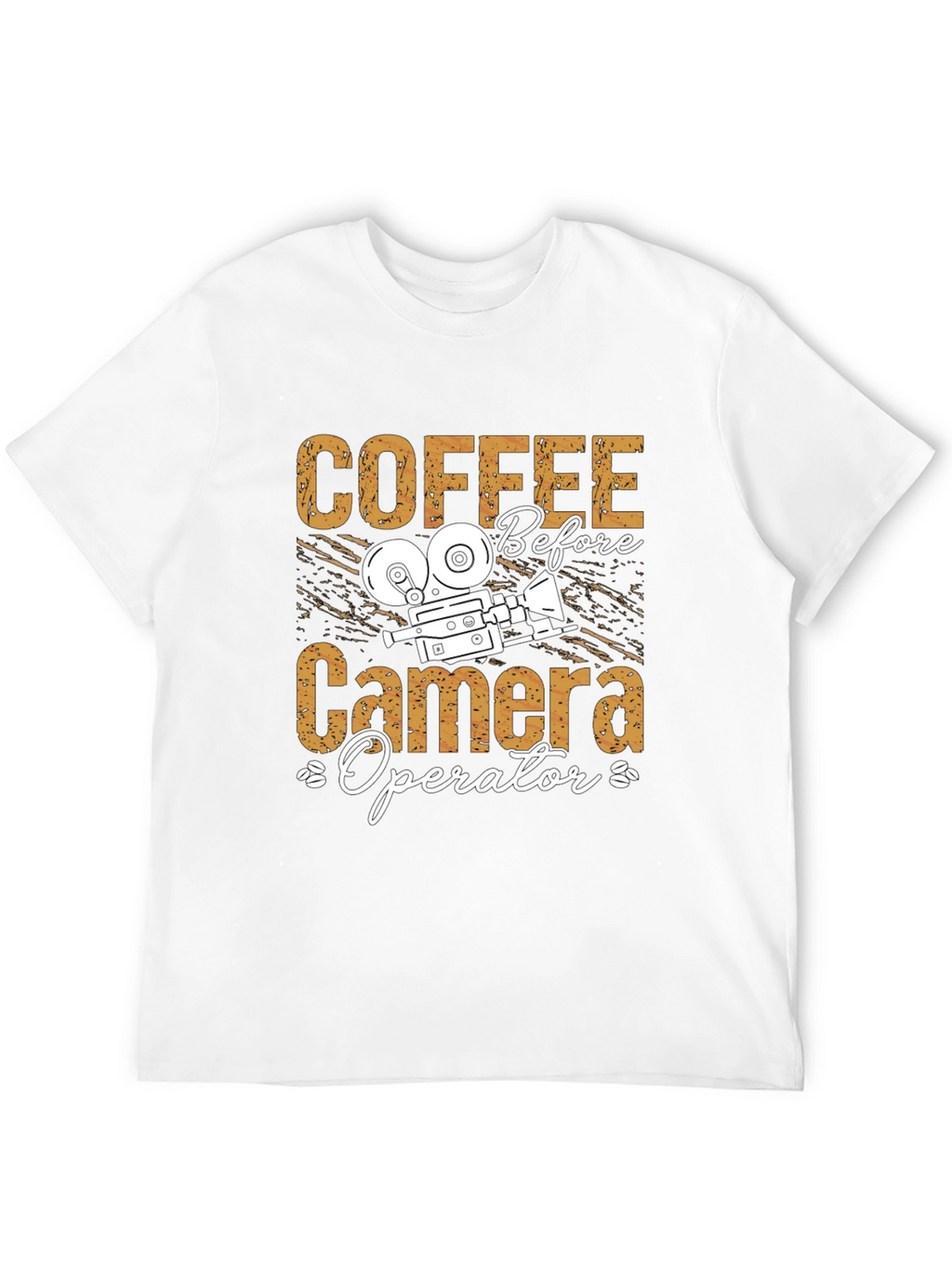 Coffee Before Camera Operator Black Graphic Tee