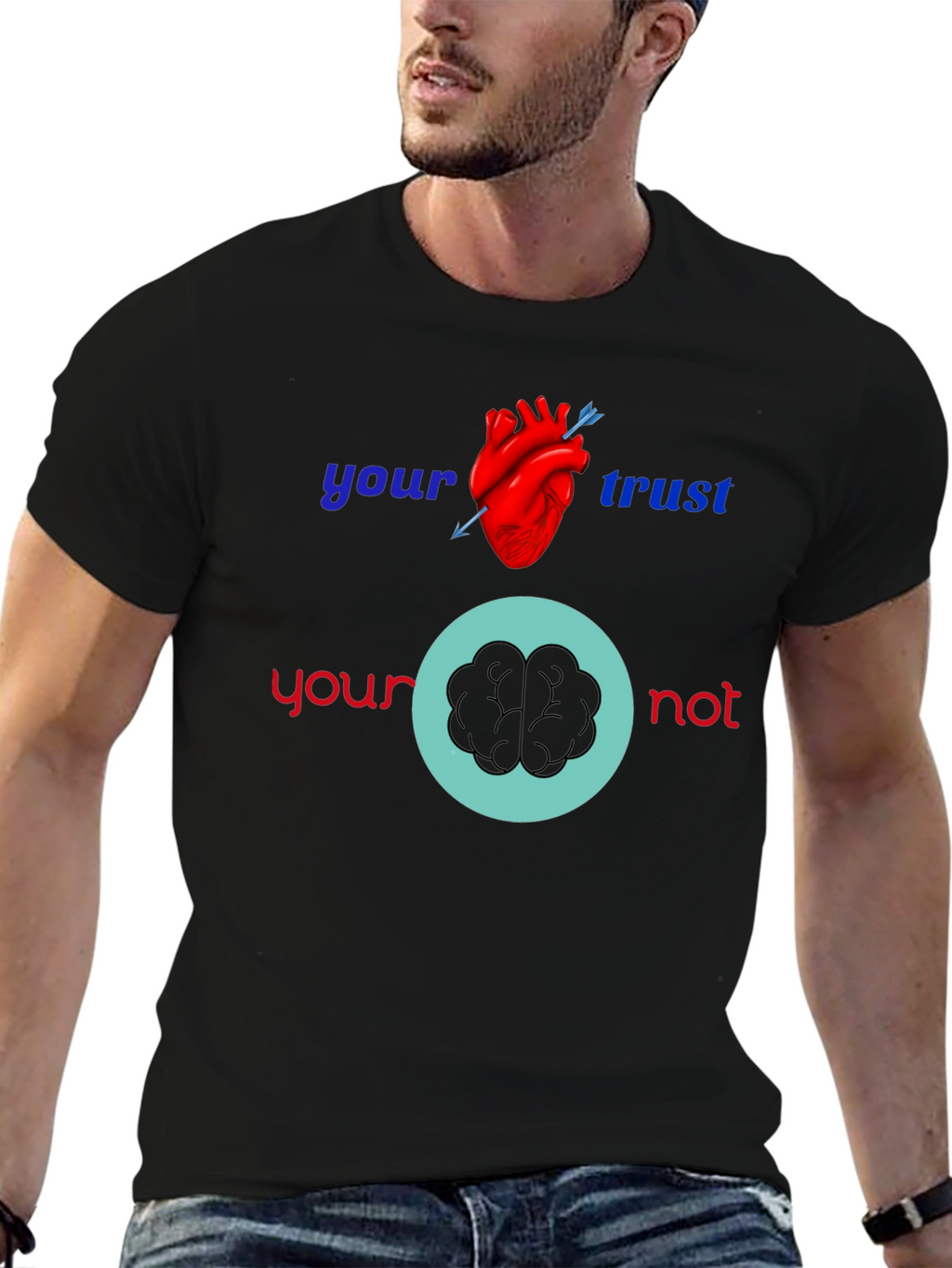 Heart vs Brain Graphic Tee