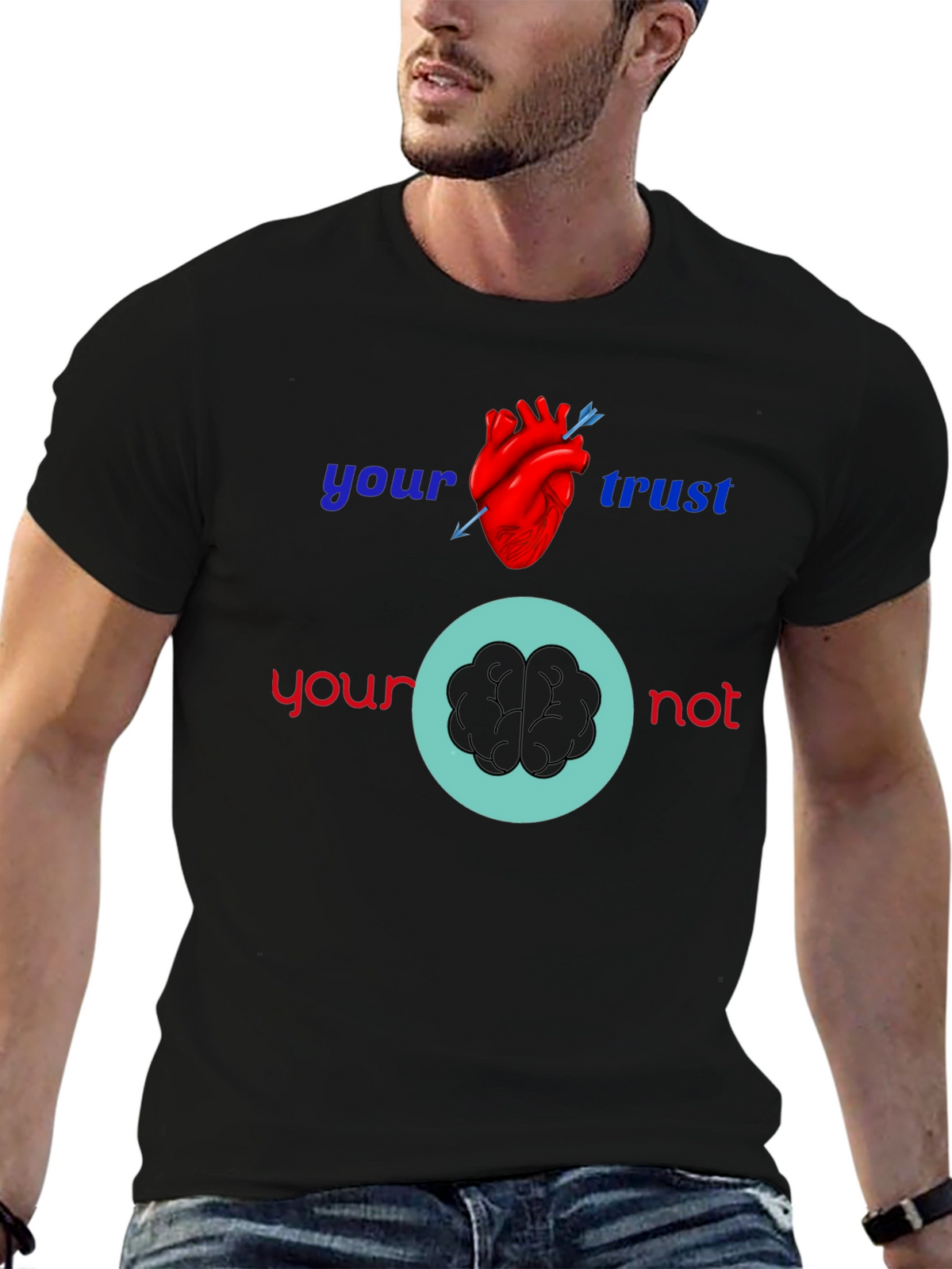 Heart vs Brain Graphic Tee