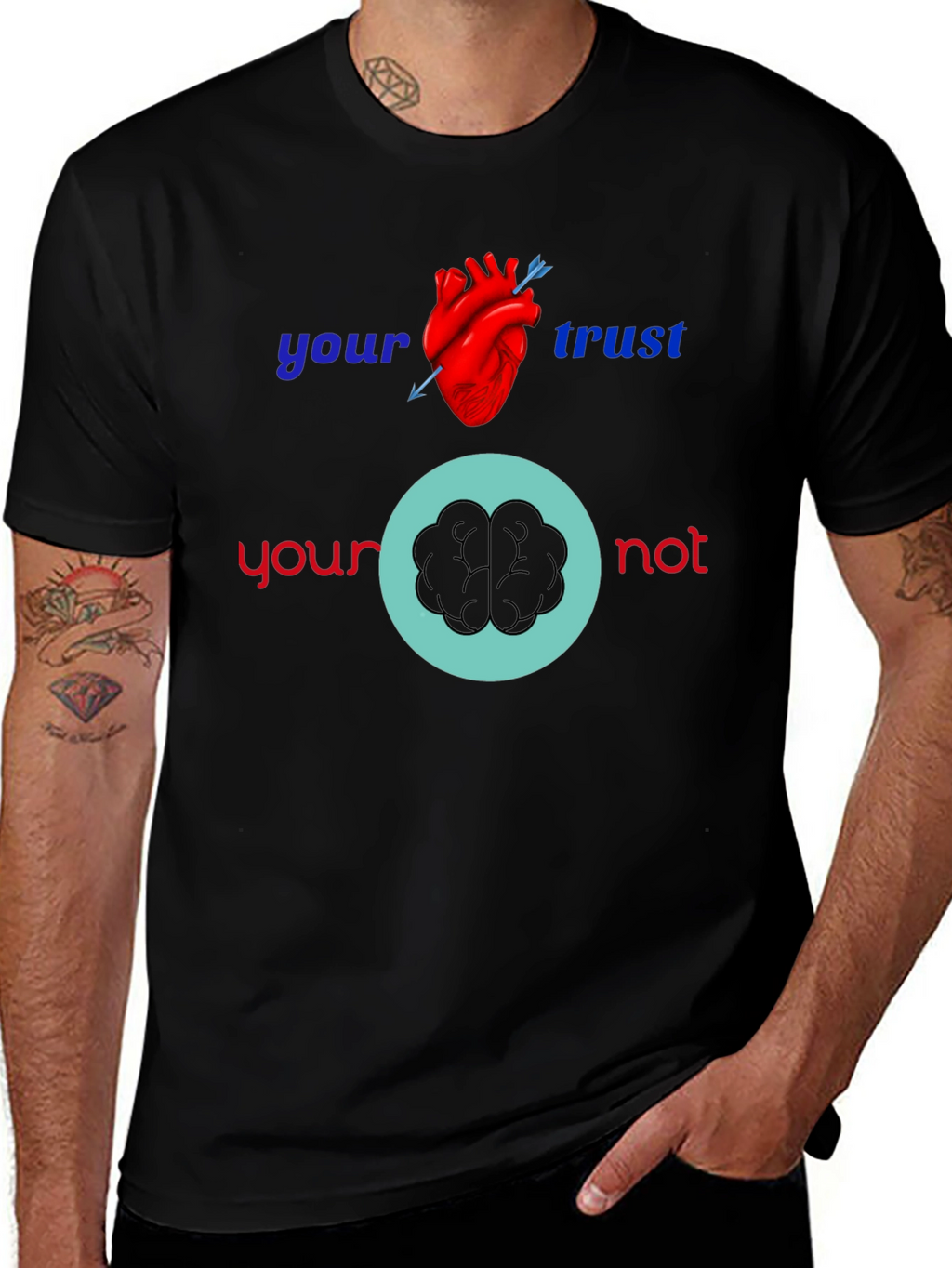 Heart vs Brain Graphic Tee