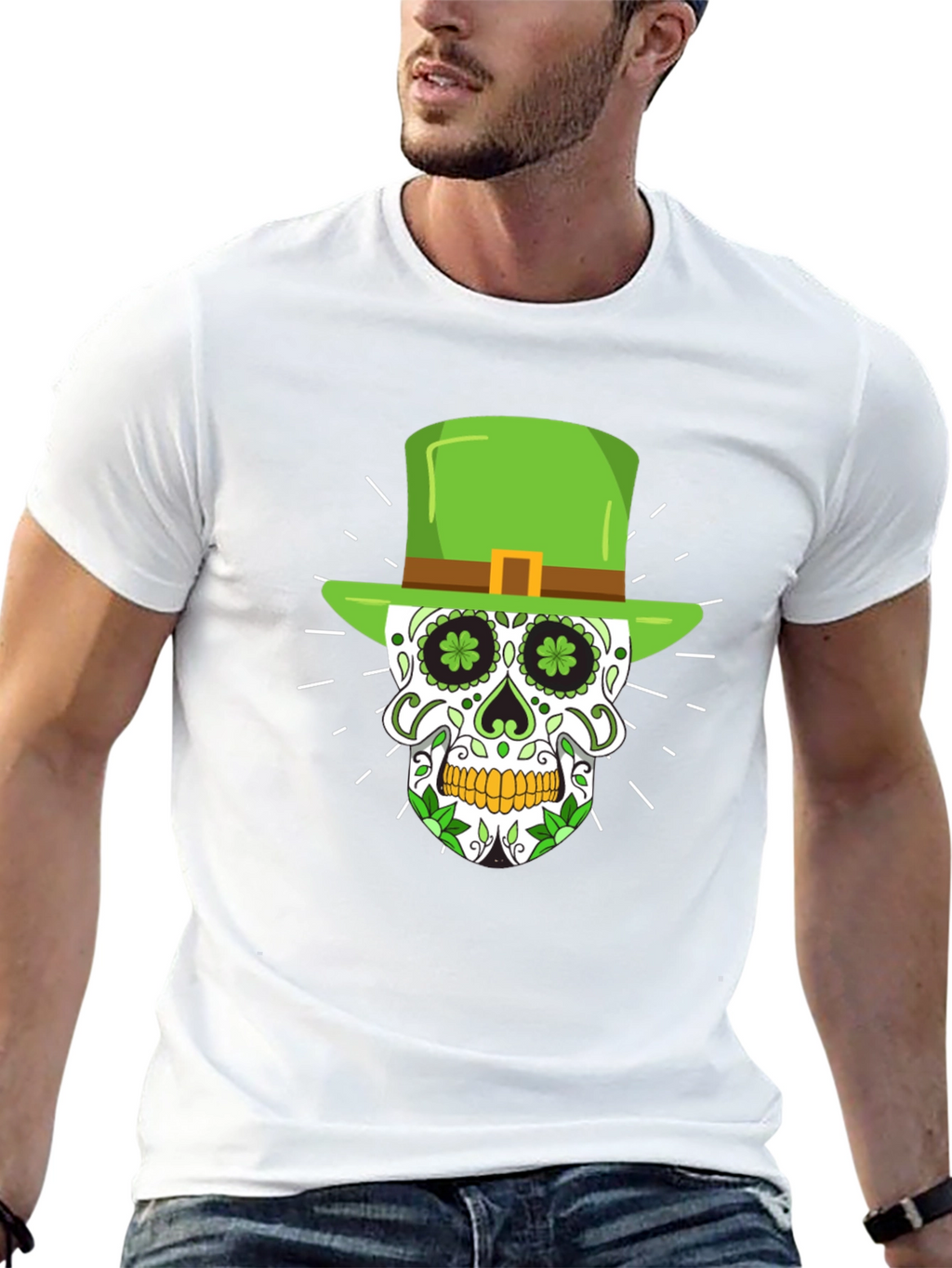 St. Patricks Day Skull Graphic Tee