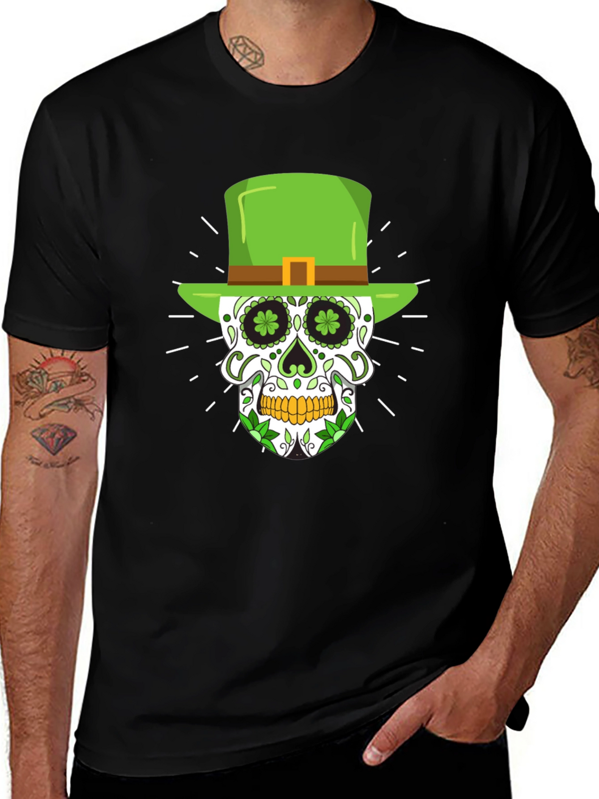 St. Patricks Day Skull Graphic Tee