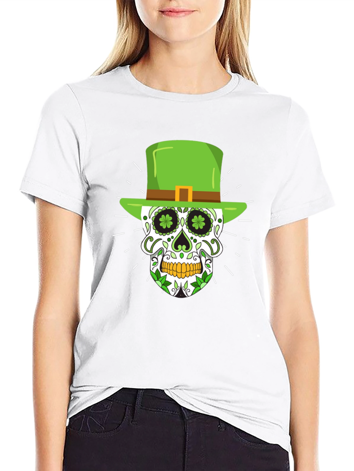 St. Patricks Day Skull Graphic Tee
