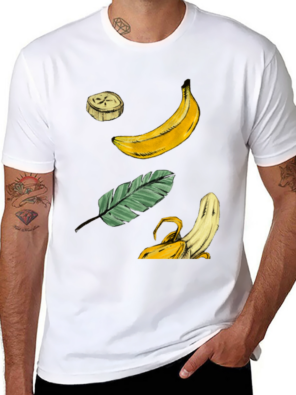 Banana Graphic T-Shirt - Tropical Fruit Design