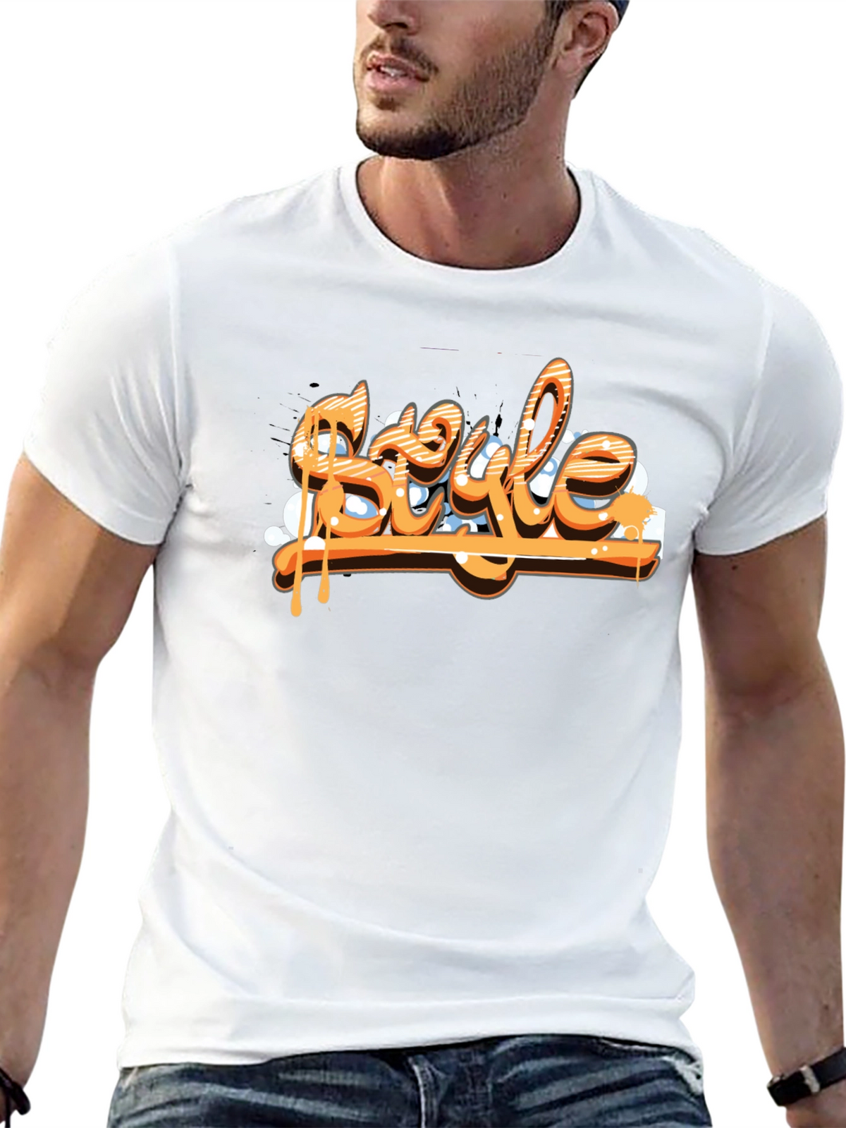 Mens Black T-Shirt - Style Graphic