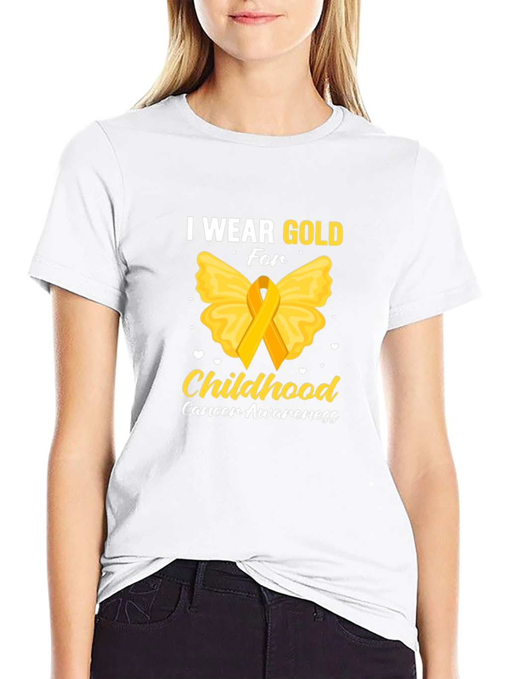 I Wear Gold For Childhood Cancer Awareness T-Shirt