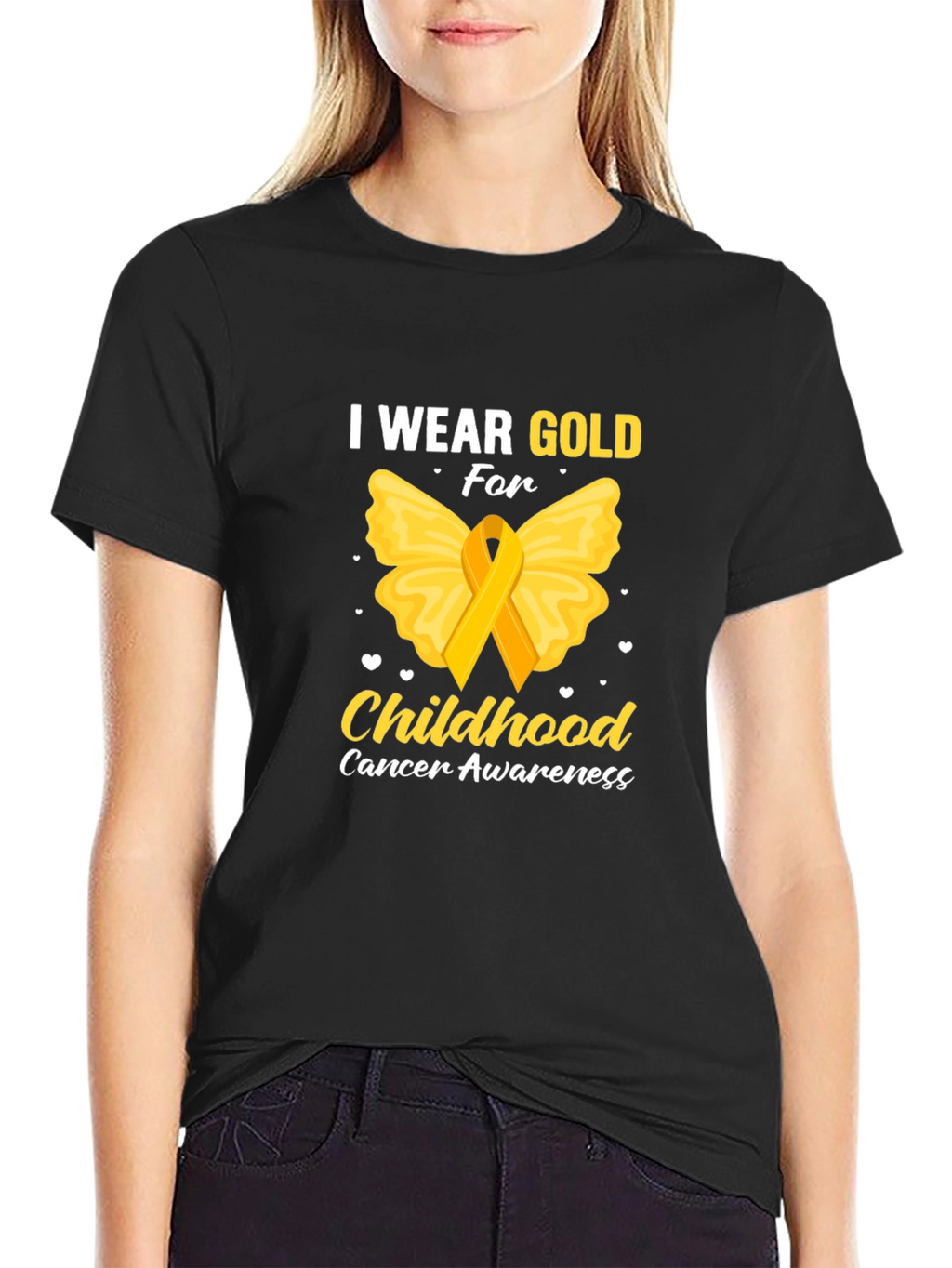 I Wear Gold For Childhood Cancer Awareness T-Shirt