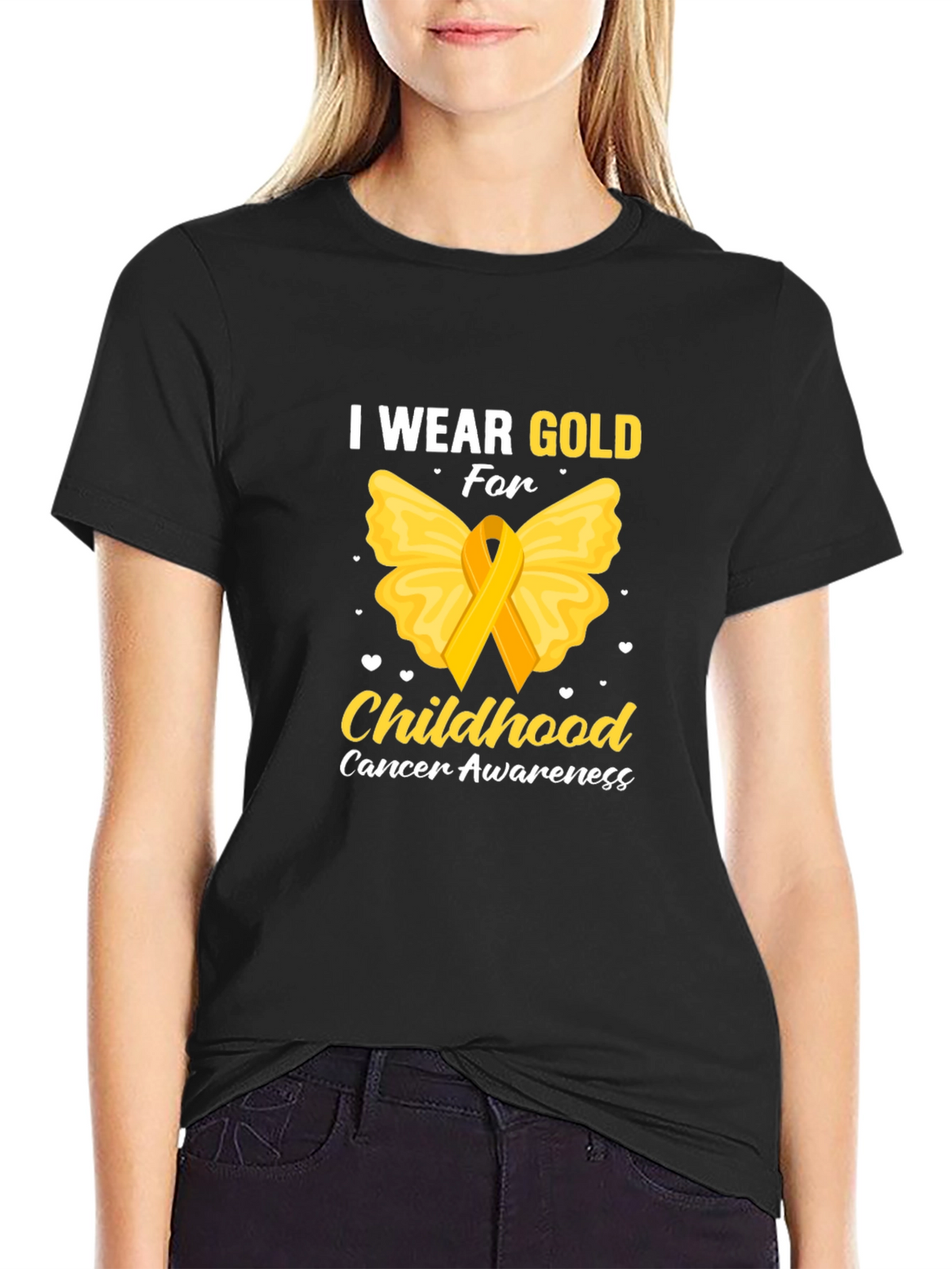 I Wear Gold For Childhood Cancer Awareness T-Shirt