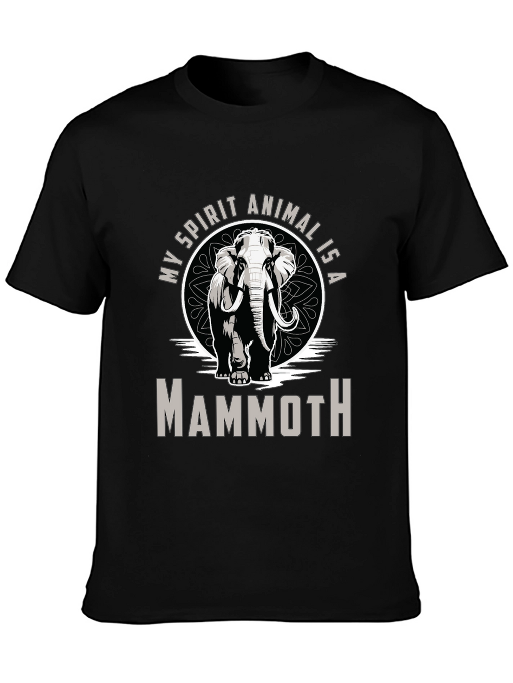 Mammoth Spirit Animal T-Shirt - Black