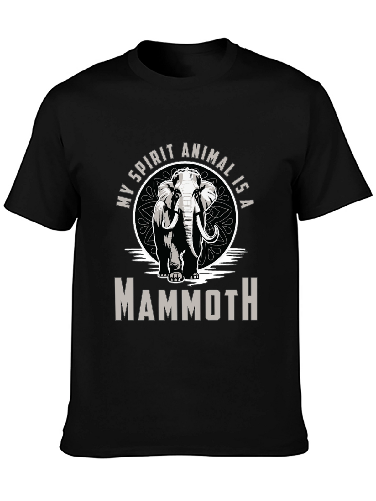 Mammoth Spirit Animal T-Shirt - Black