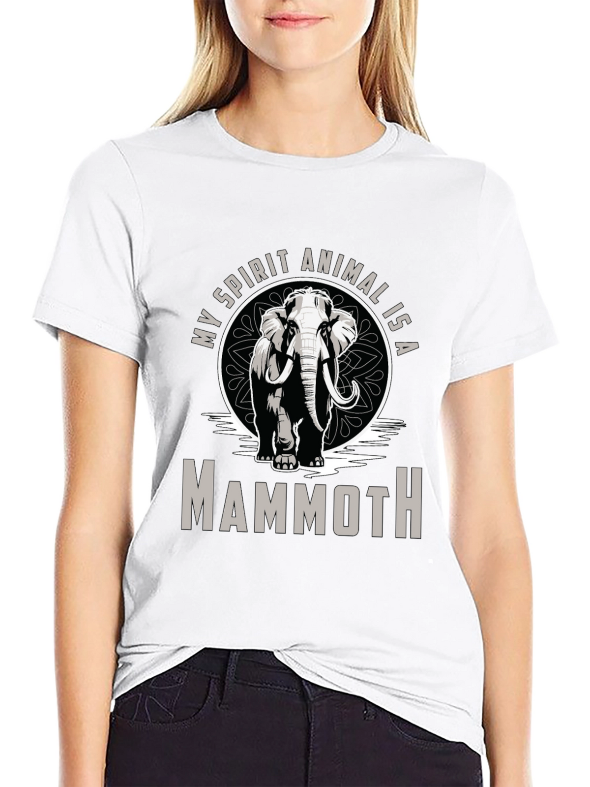 Mammoth Spirit Animal T-Shirt - Black