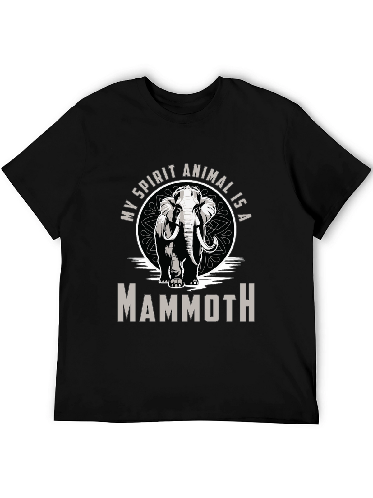 Mammoth Spirit Animal T-Shirt - Black