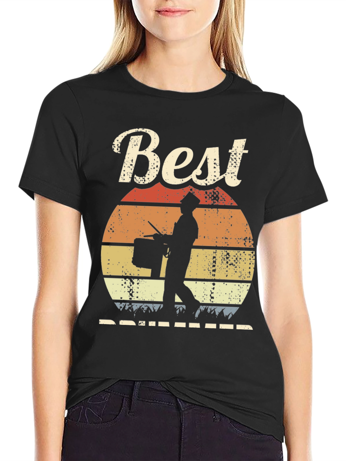 Best Drummer Sunset T-Shirt - Musician Gift