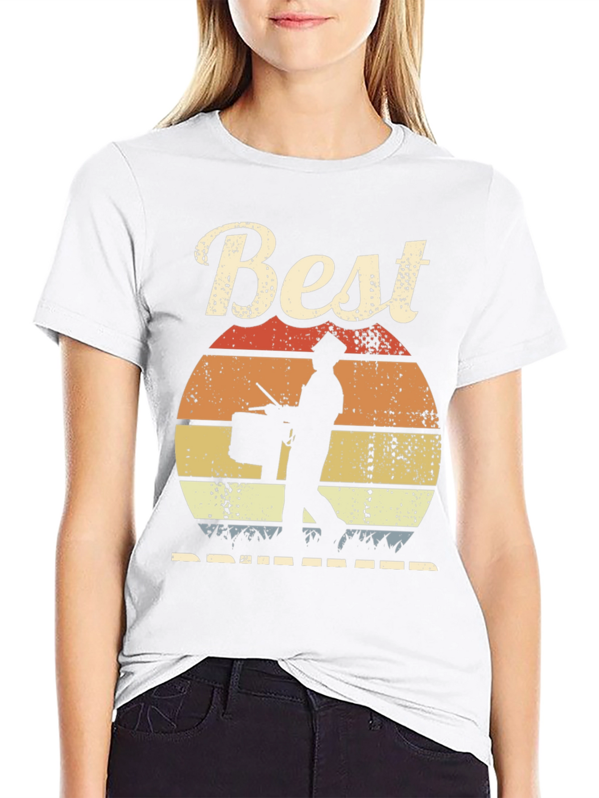 Best Drummer Sunset T-Shirt - Musician Gift
