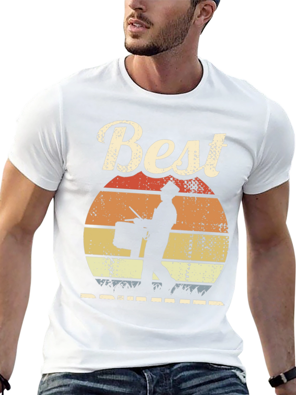 Best Drummer Sunset T-Shirt - Musician Gift