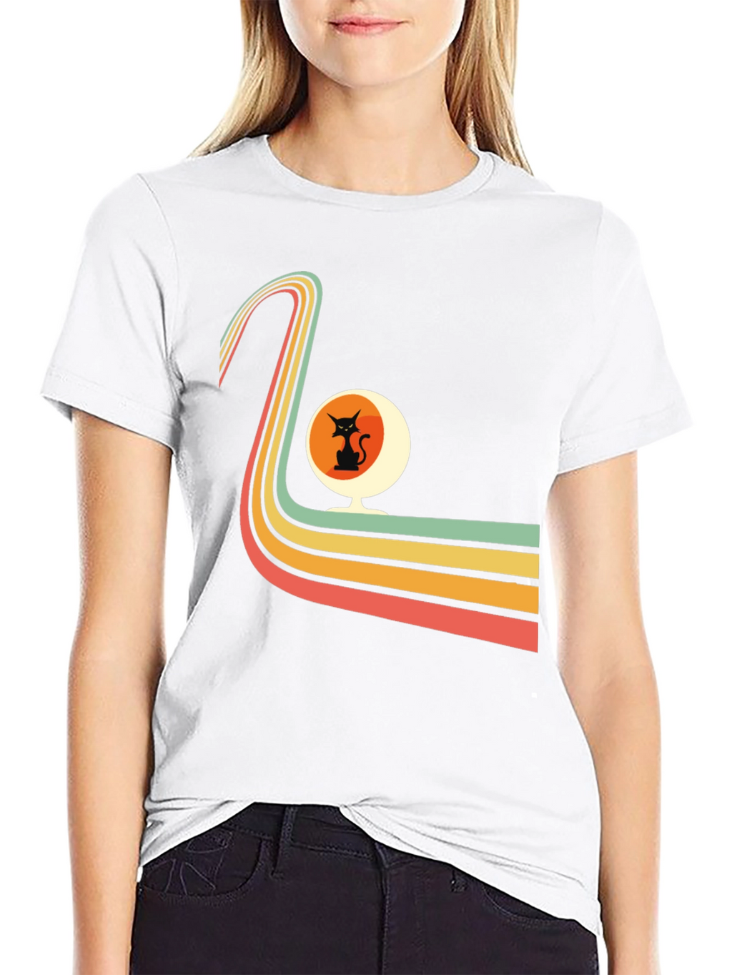 Retro Cat Chair Graphic Tee