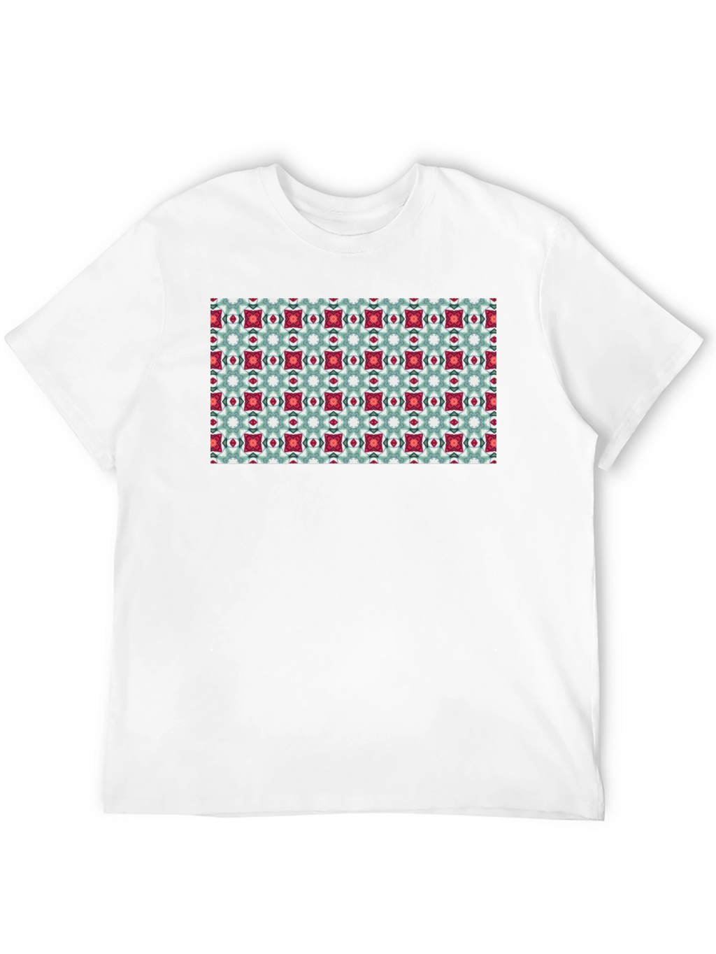 Pattern Print Black T-Shirt